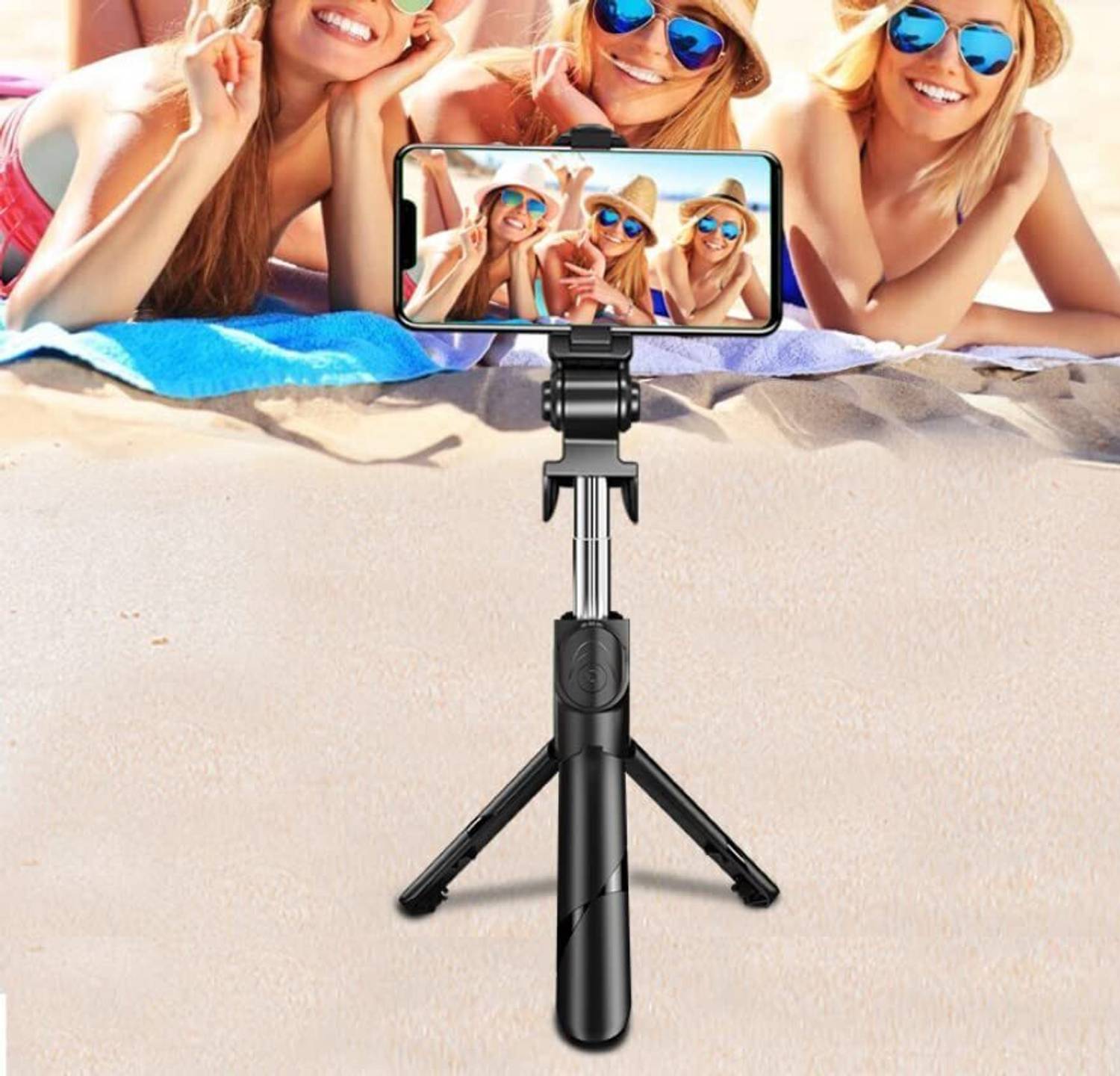 SANNO WORLD Selfie Stick with Tripod Stand, Bluetooth Extendable Tripod for Mobile Phone Tripod