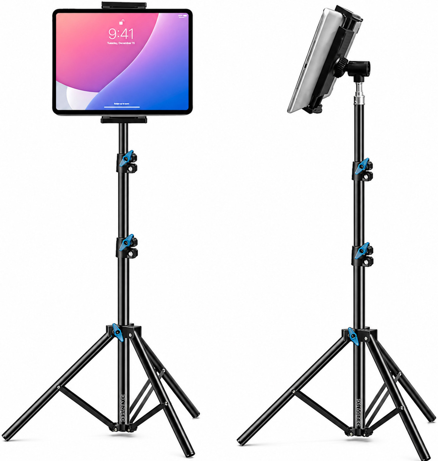 Image of BROLAVIYA Tablet Tripod Floor Stand, Adjustable up to 75 inch, Fits 4.7 inch-12.9 inch Phone & Tablet Tripod