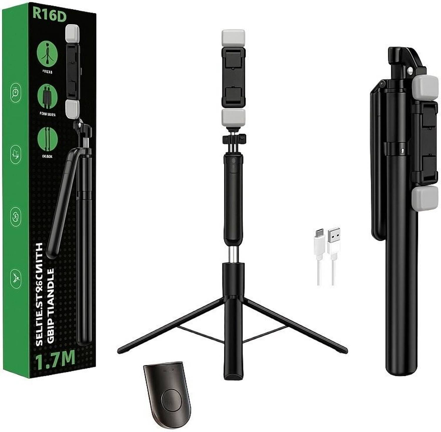 SansyStore R16D Selfie Stick with Tripod for Photography & Vlogs Tripod