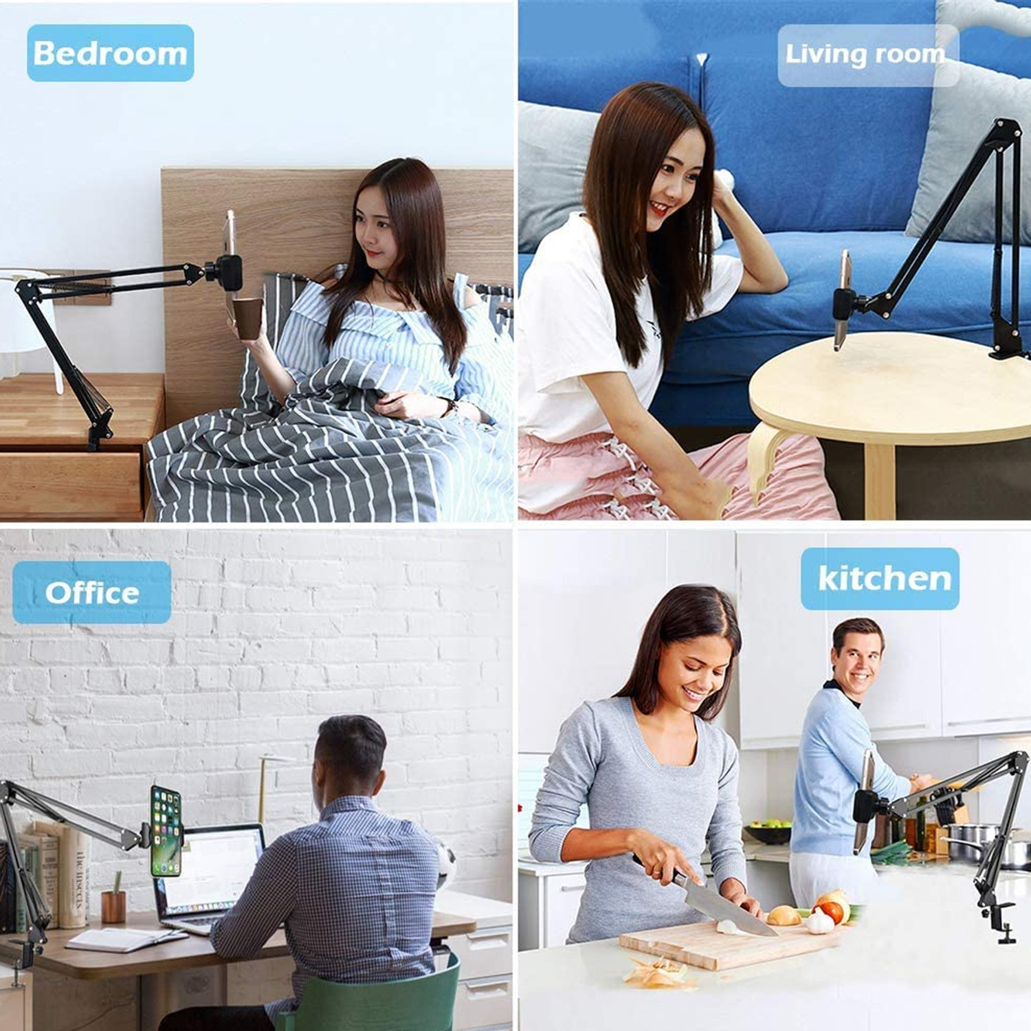 Image of Zohlo Overhead Tripod Camera Stand 360 Degree Mobile Holder Cell Phone Stand Tripod, Tripod Ball Head