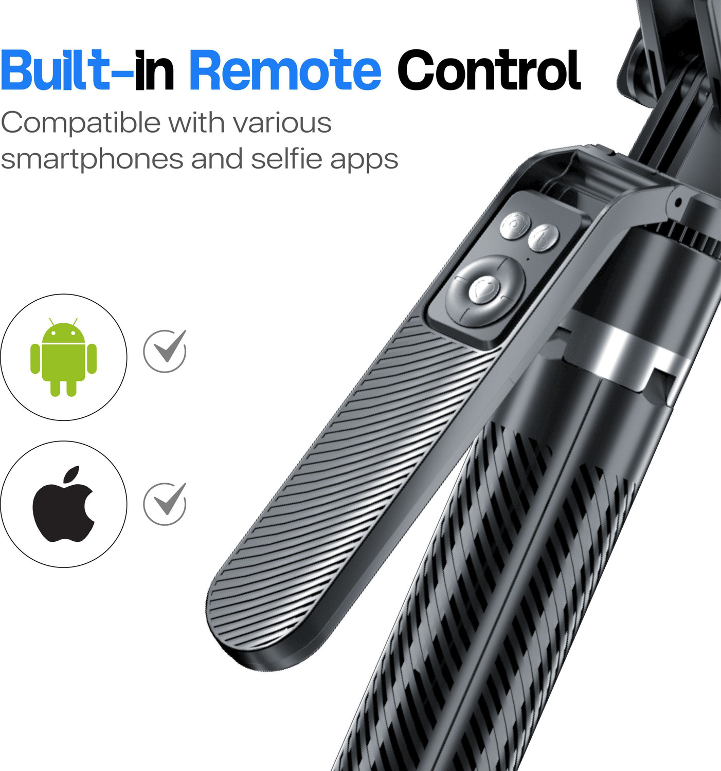 Image of Tygot T-14 Selfie Stick Bluetooth Selfie Sticks with Extendable Tripod Stand, Remote Tripod