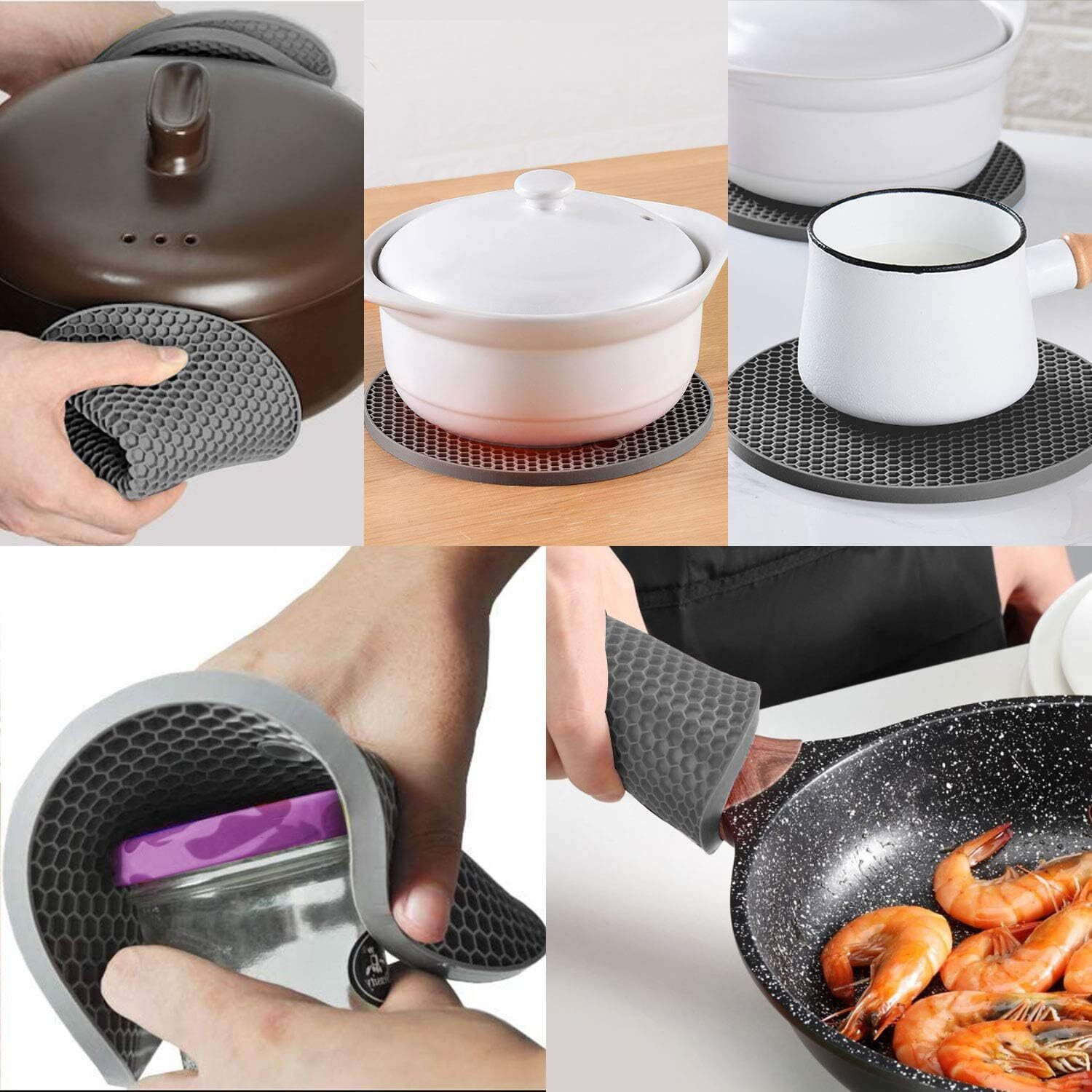 Image of Silicakart hotmat gray silicone Trivet