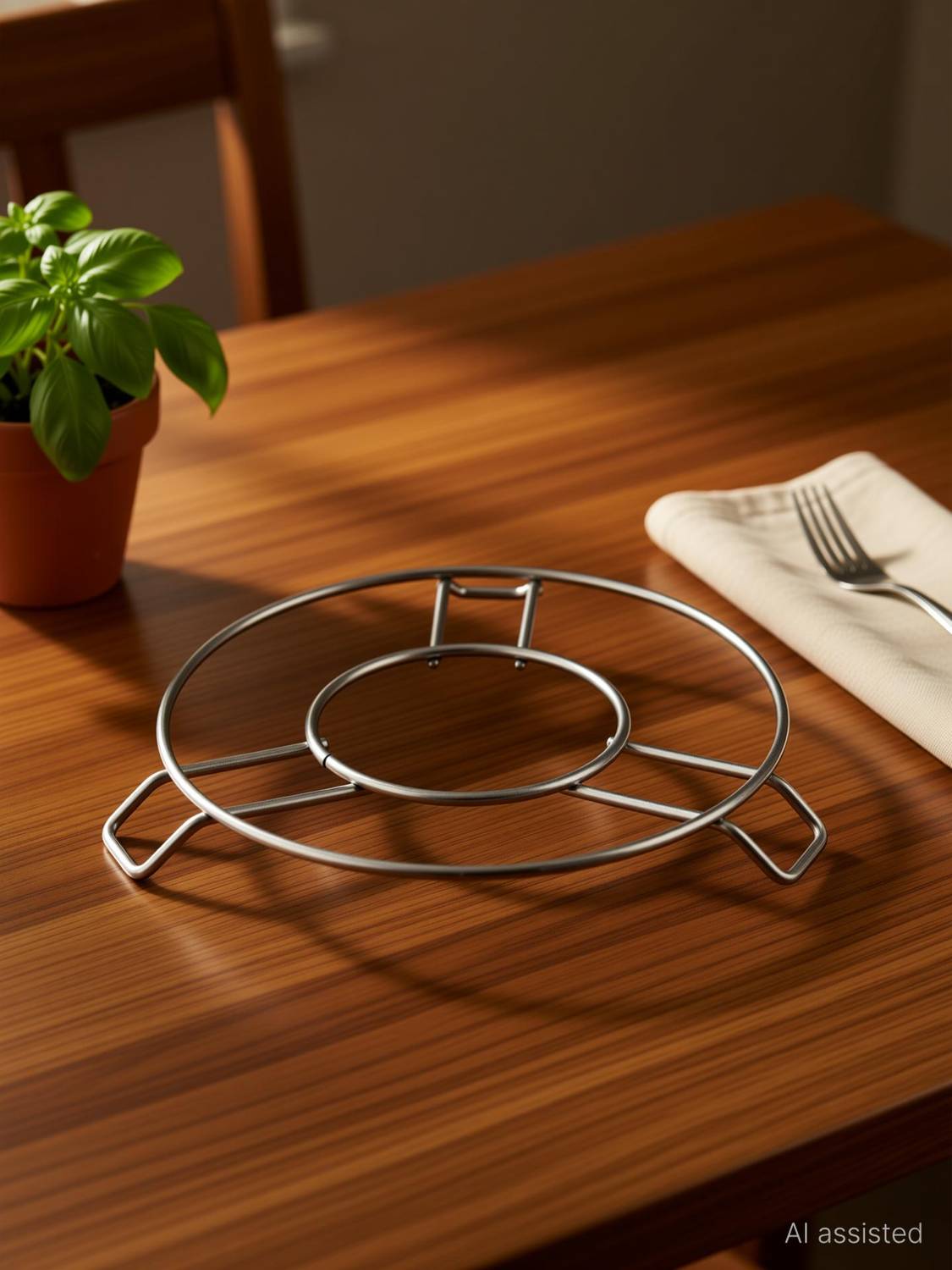 AGGARWAL Stainless Steel Cooker Stand Matte Trivet