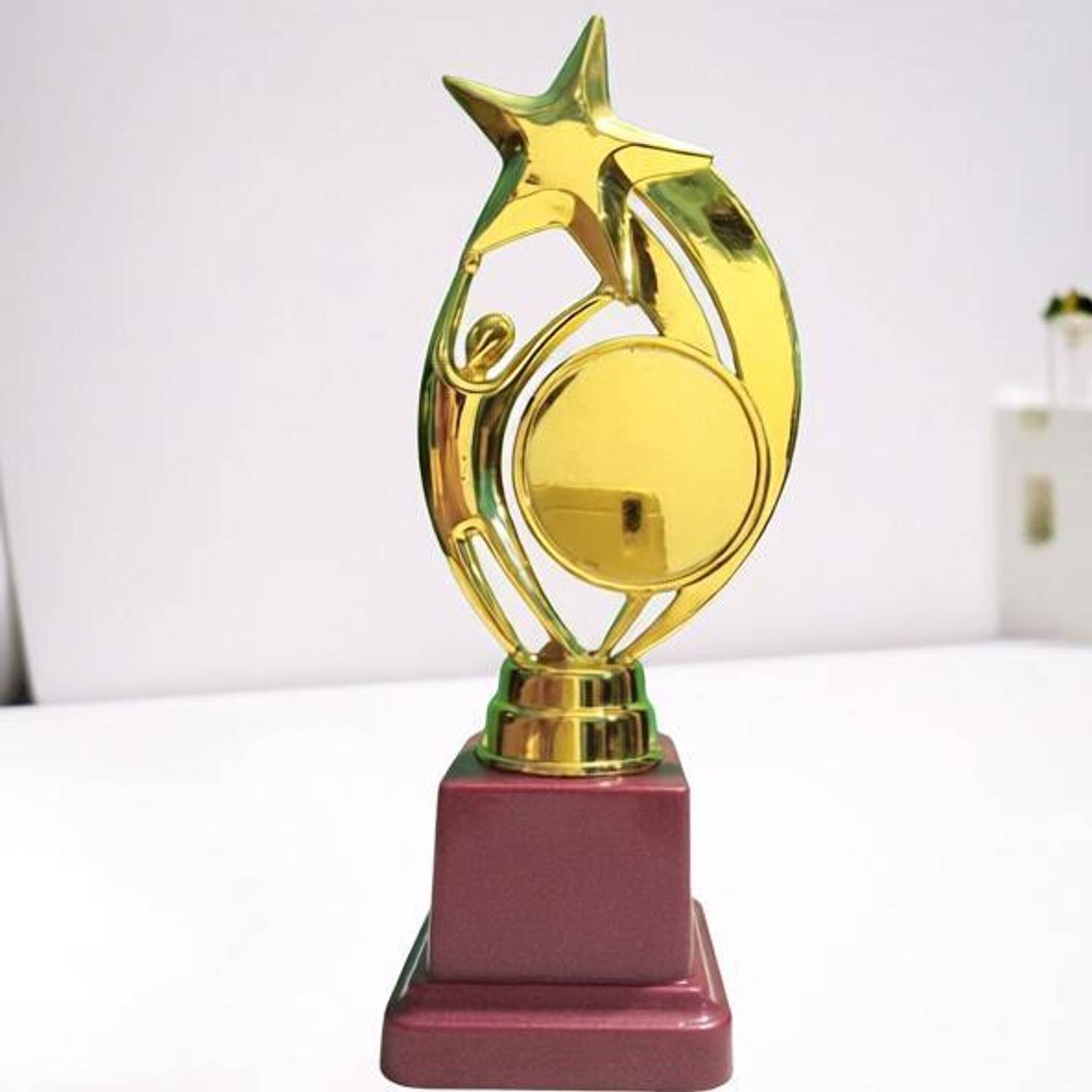 Afiya International Metallic Fiber Golden Winning Star Trophy/Award for Winners … Trophy