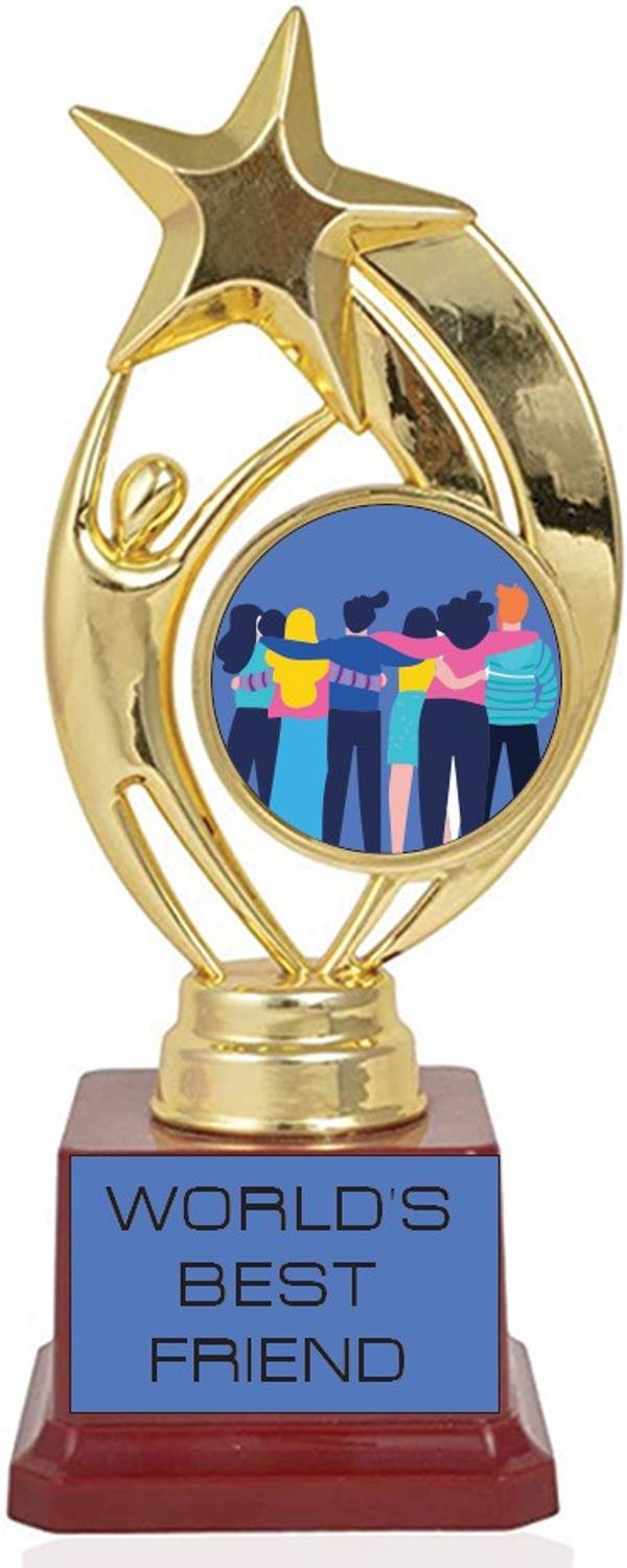 BAREEZÉ PURE Trophy Gift for World's Best Friend Trophy Trophy