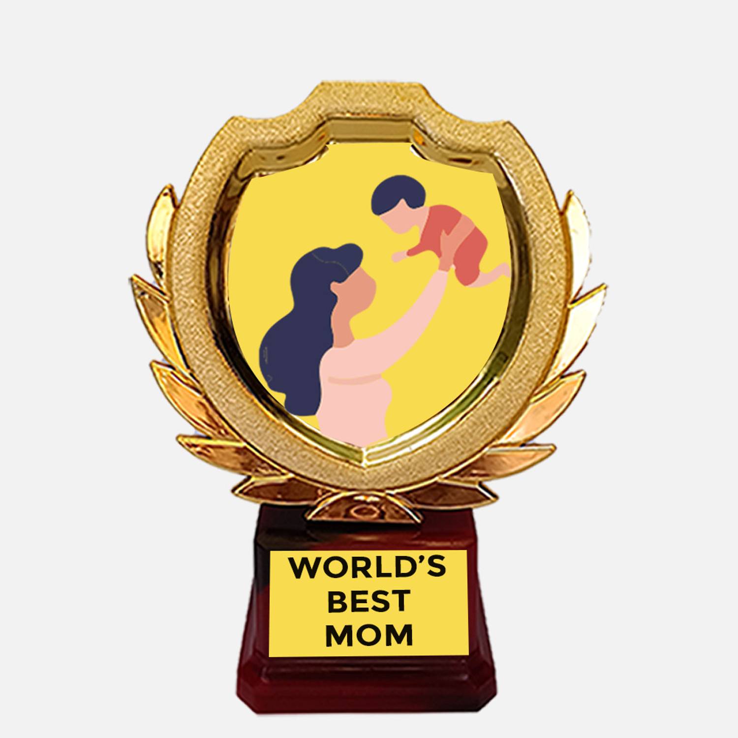 BAREEZÉ PURE World's Best Mom Trophy Gift for Best Mother's Day Mother's Birthday Gift Trophy