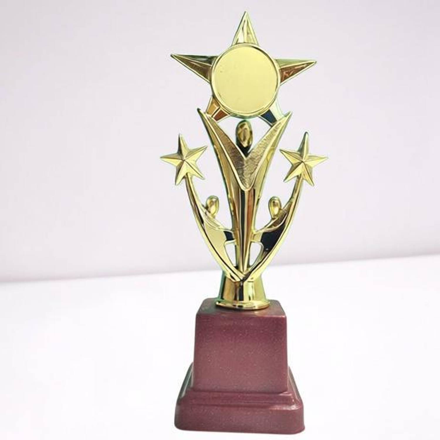 Afiya International Metallic Fiber Victory-Star Golden Winning Trophy/Award for Winners(8.5 INCH) Trophy