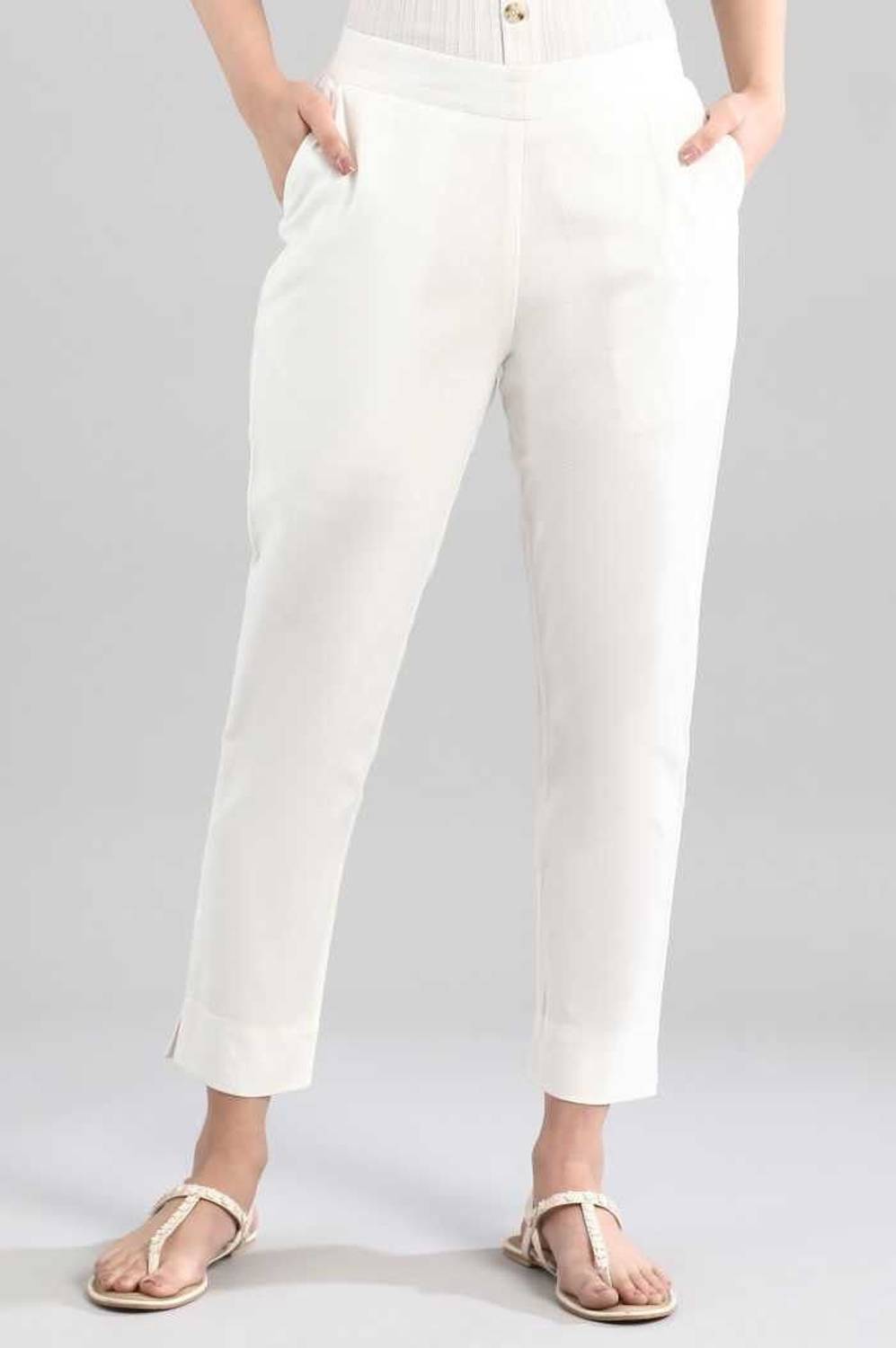 AP RETAIL Regular Fit Women White Trousers