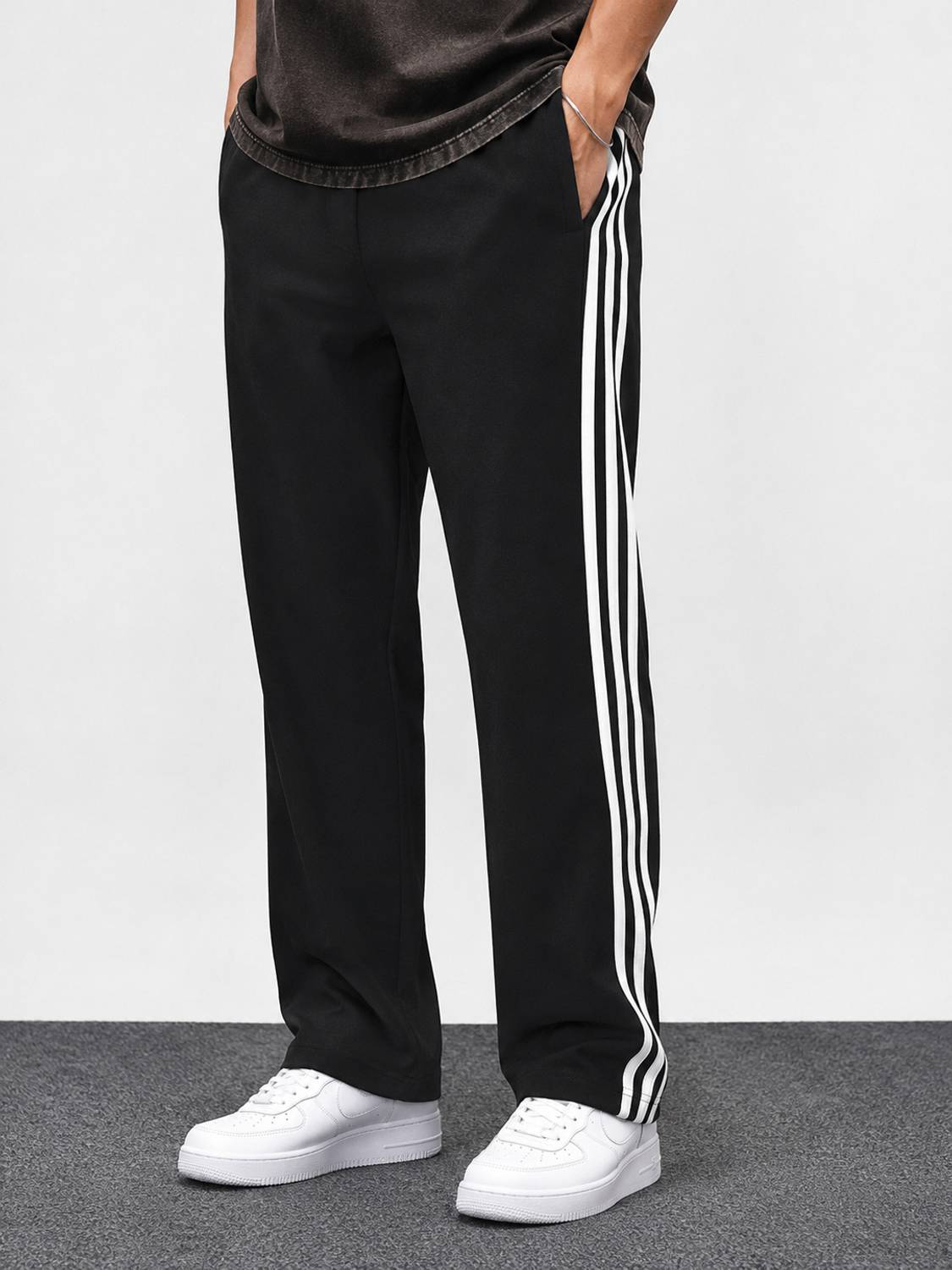 JexPuti Comfort Fit Men Black Trousers - Image 1
