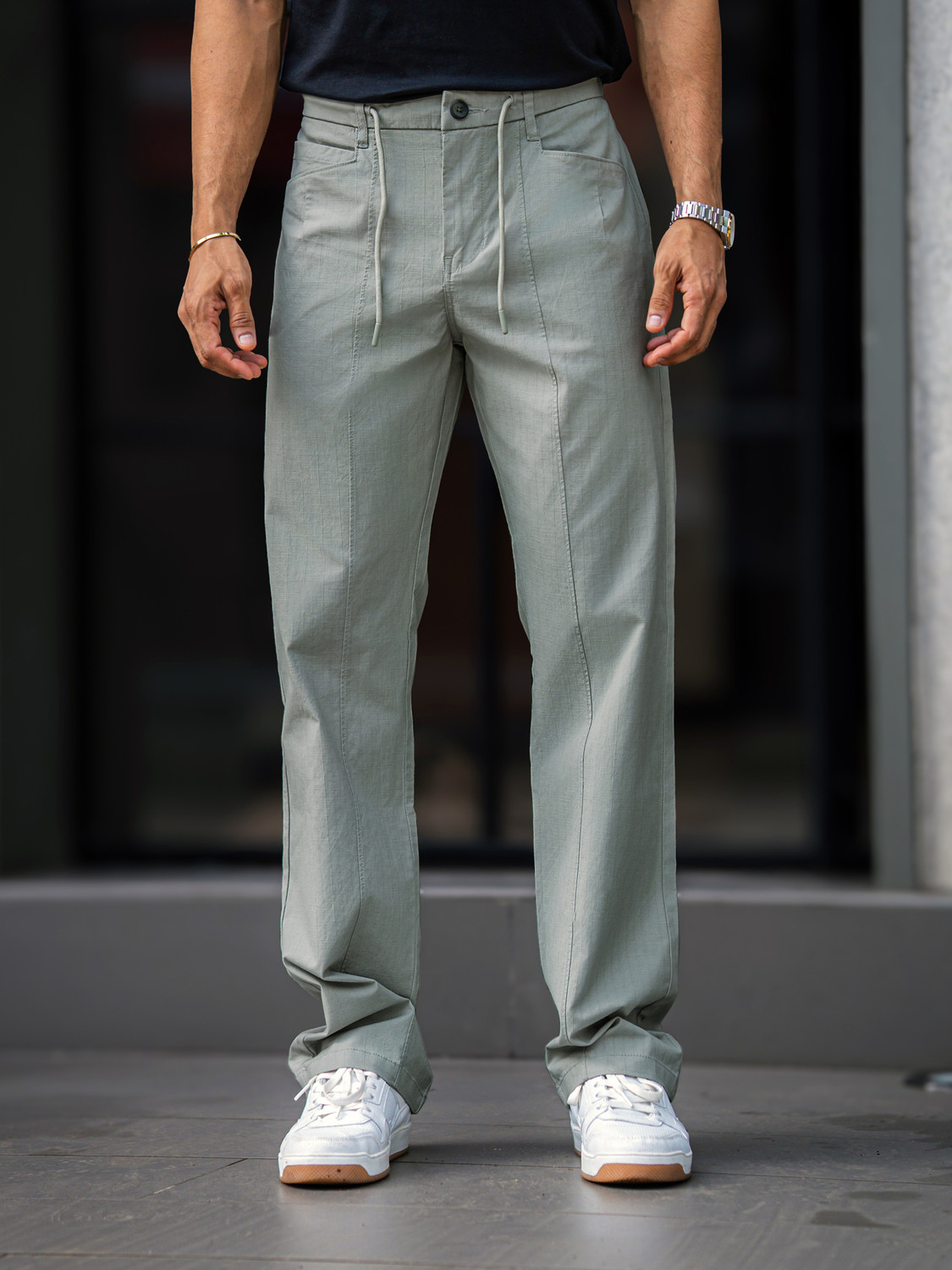 Image of MANIAC Regular Fit Men Green Trousers