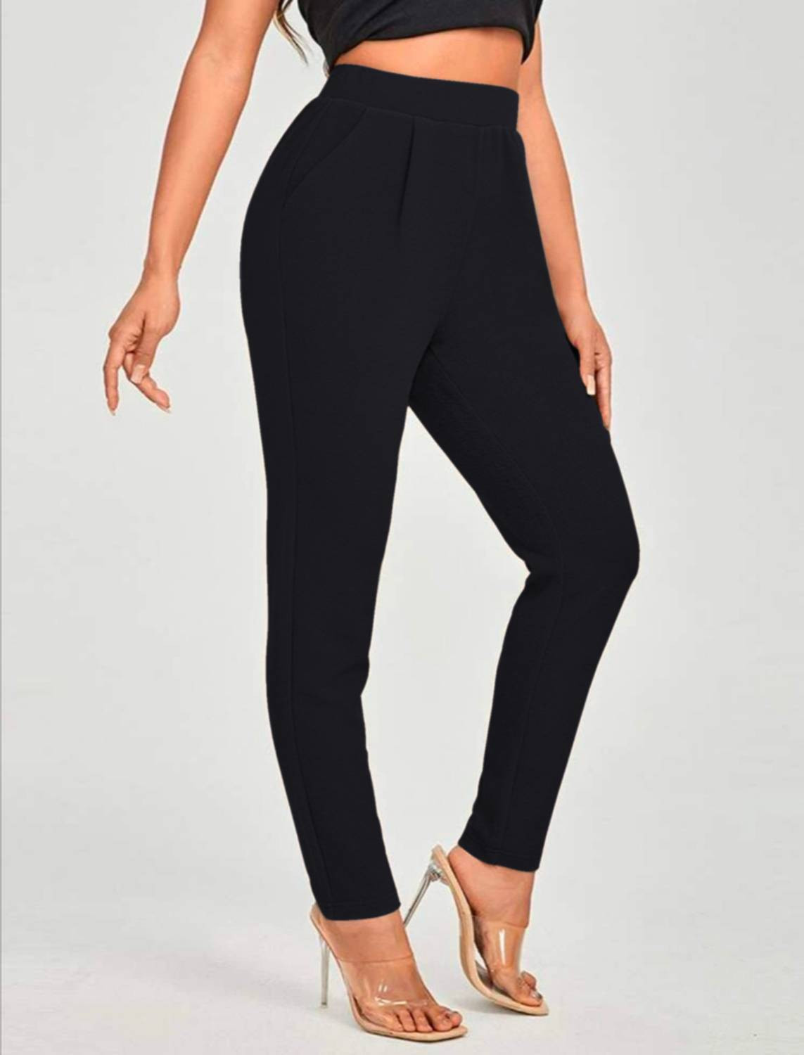 Image of Maheshvi Regular Fit Women Black Trousers