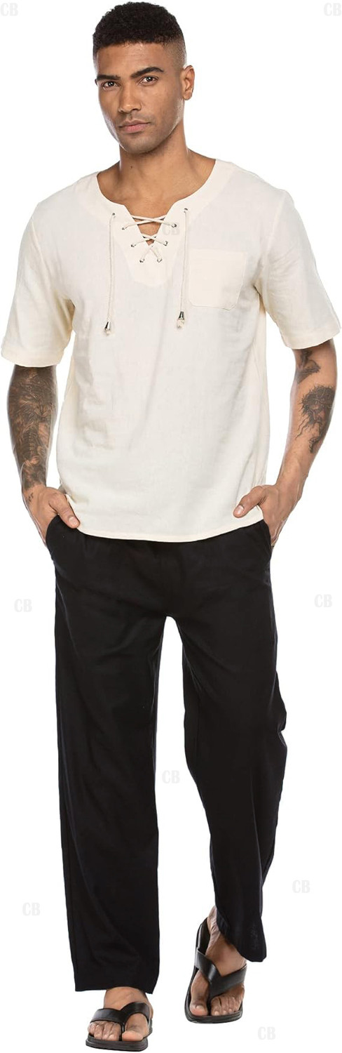 Image of MAHADEV ENTERPRISE Loose Fit, Relaxed Men Black Trousers