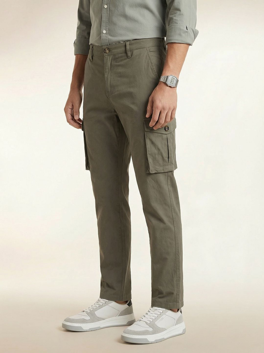 NAUTICA Regular Fit Men Green Trousers