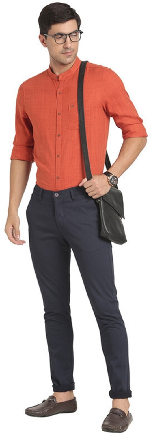 Image of TURTLE Tapered Men Dark Blue Trousers