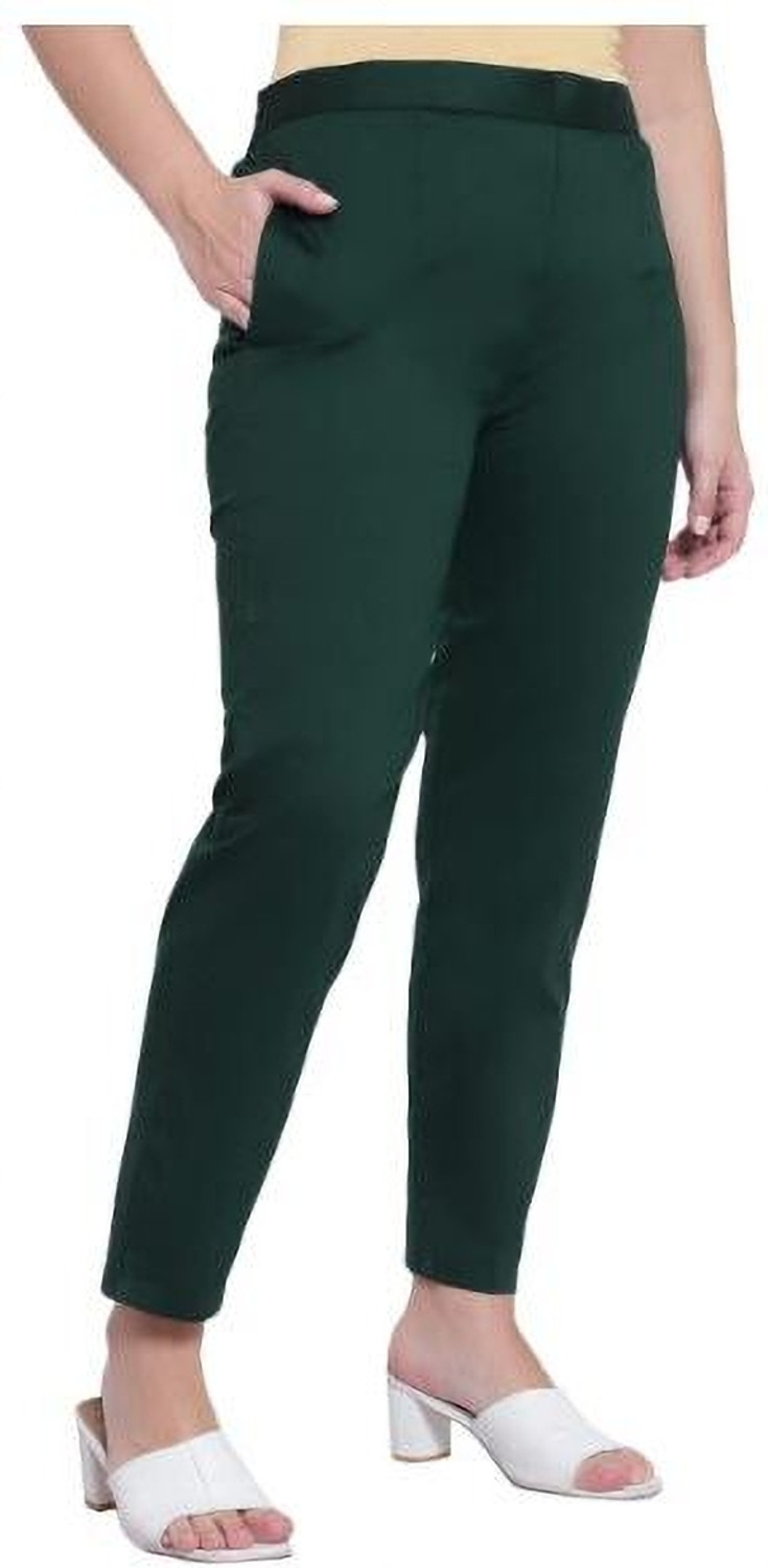 Image of AP RETAIL Regular Fit Women Dark Green Trousers