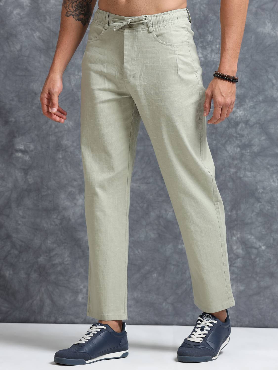 Bellaciao Men Light Green Trousers - Image 4