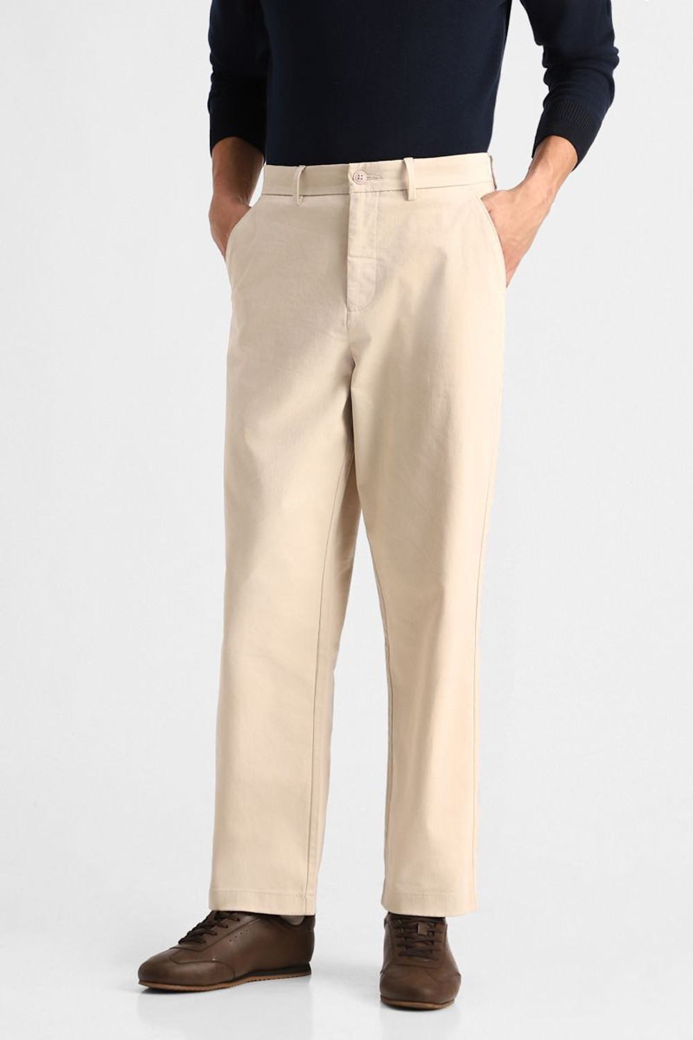 Image of Snitch Relaxed Men Beige Trousers