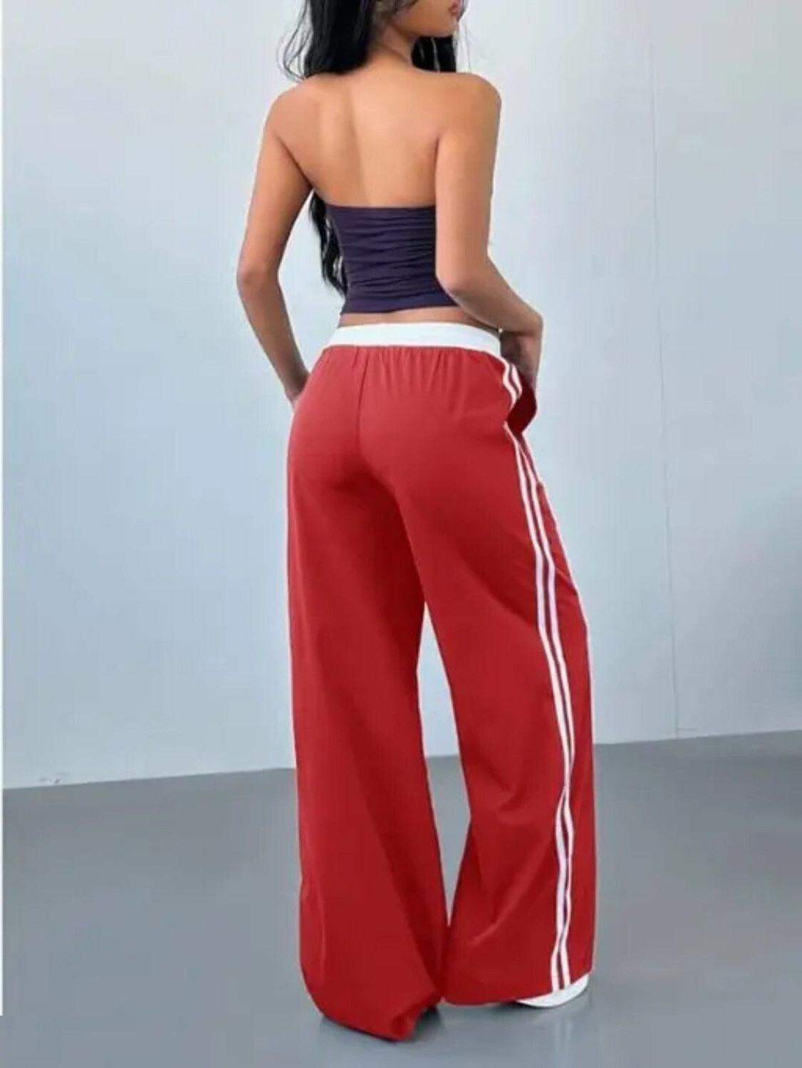 Image of GlamsyStyle Comfort Fit Women Red Trousers