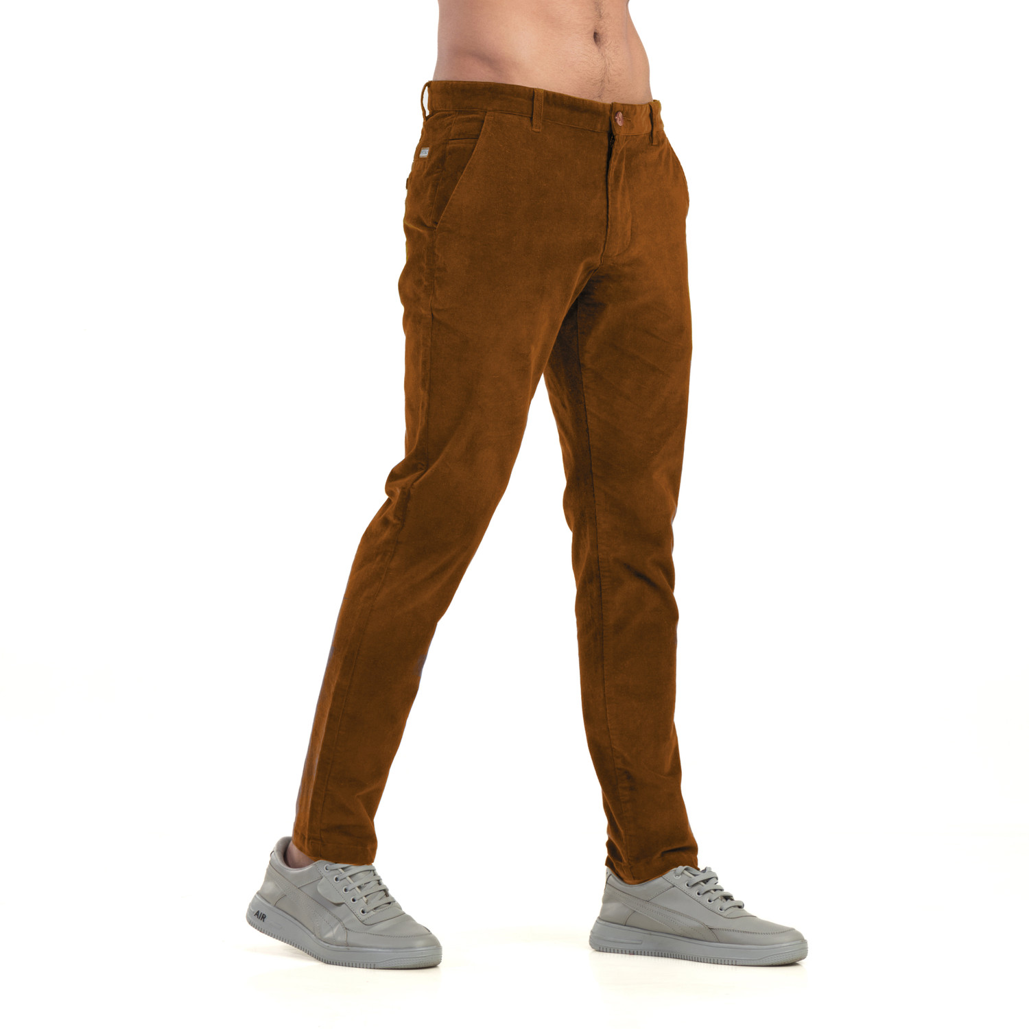 Image of BELANO Slim Fit Men Brown Trousers