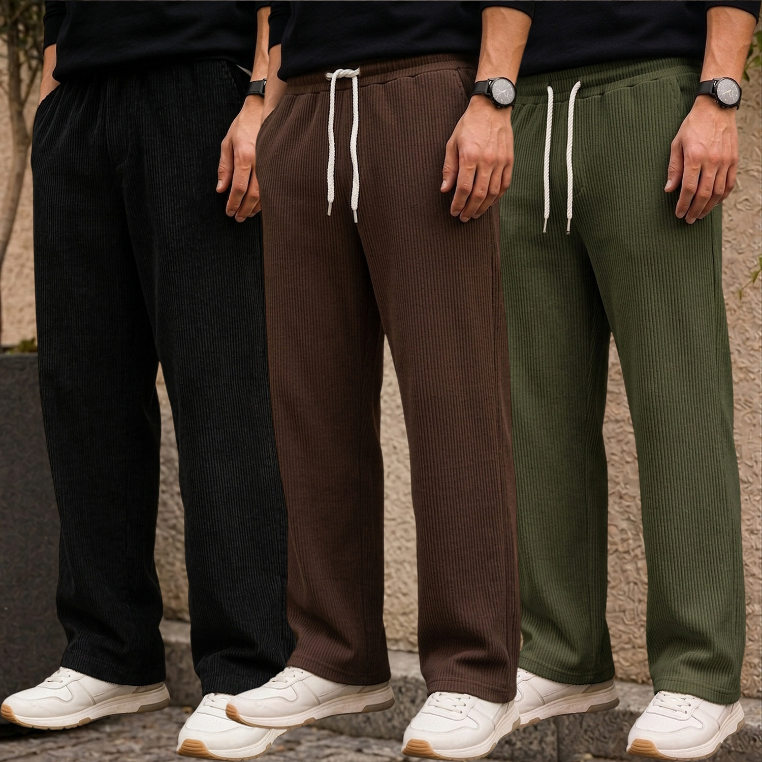 Image of METRONAUT Relaxed Men Multicolor Trousers