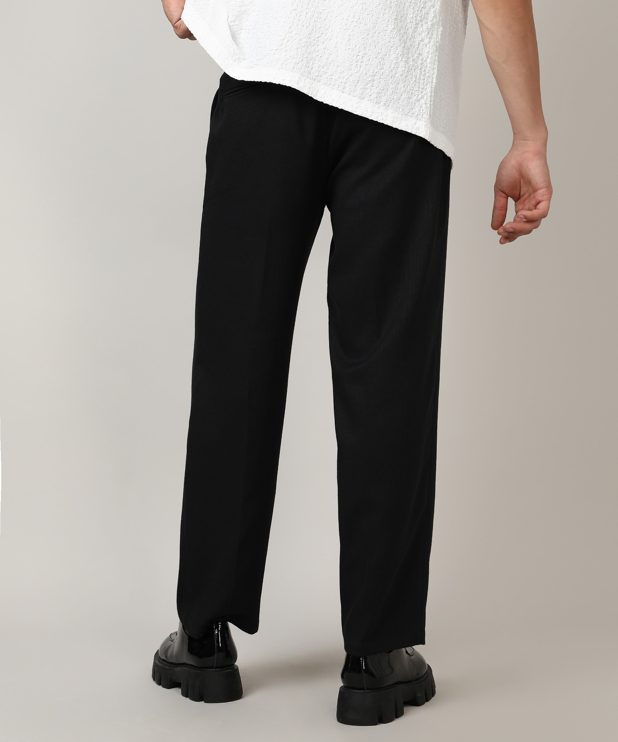 Image of CAMPUS SUTRA Regular Fit Men Black Trousers