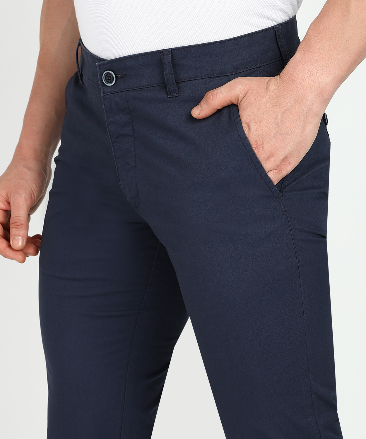 Image of PARX Tapered Men Dark Blue Trousers