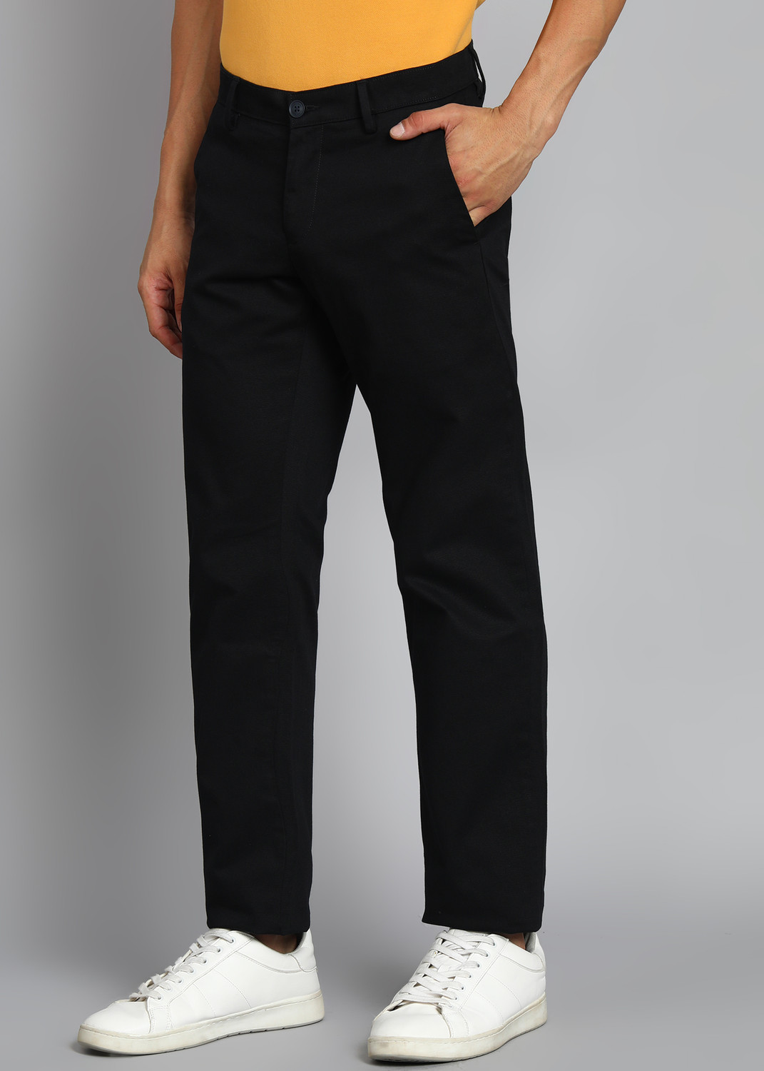 Image of Allen Solly Regular Fit Men Blue Trousers