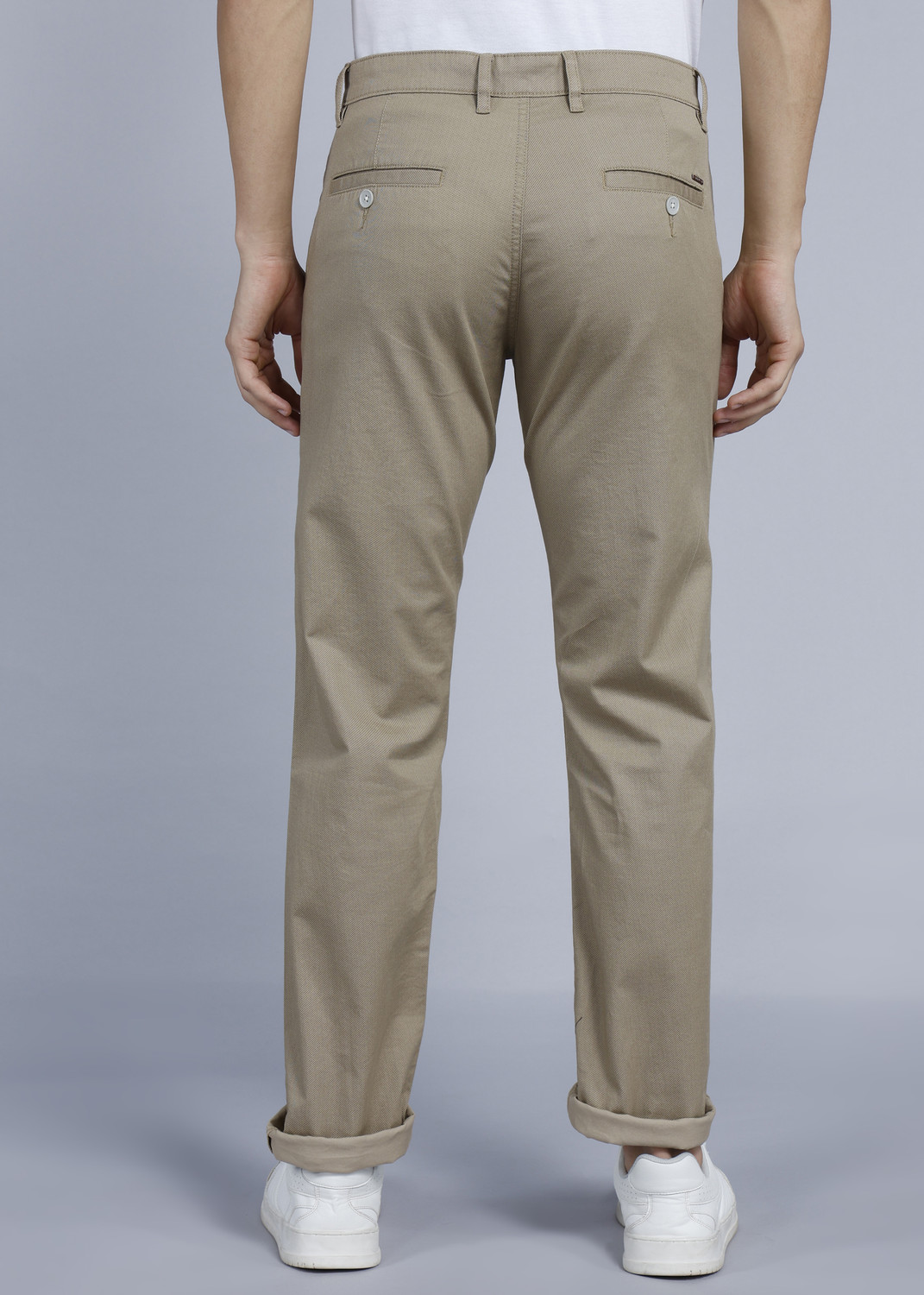 Image of VAN HEUSEN SPORT Regular Fit Men Khaki Trousers