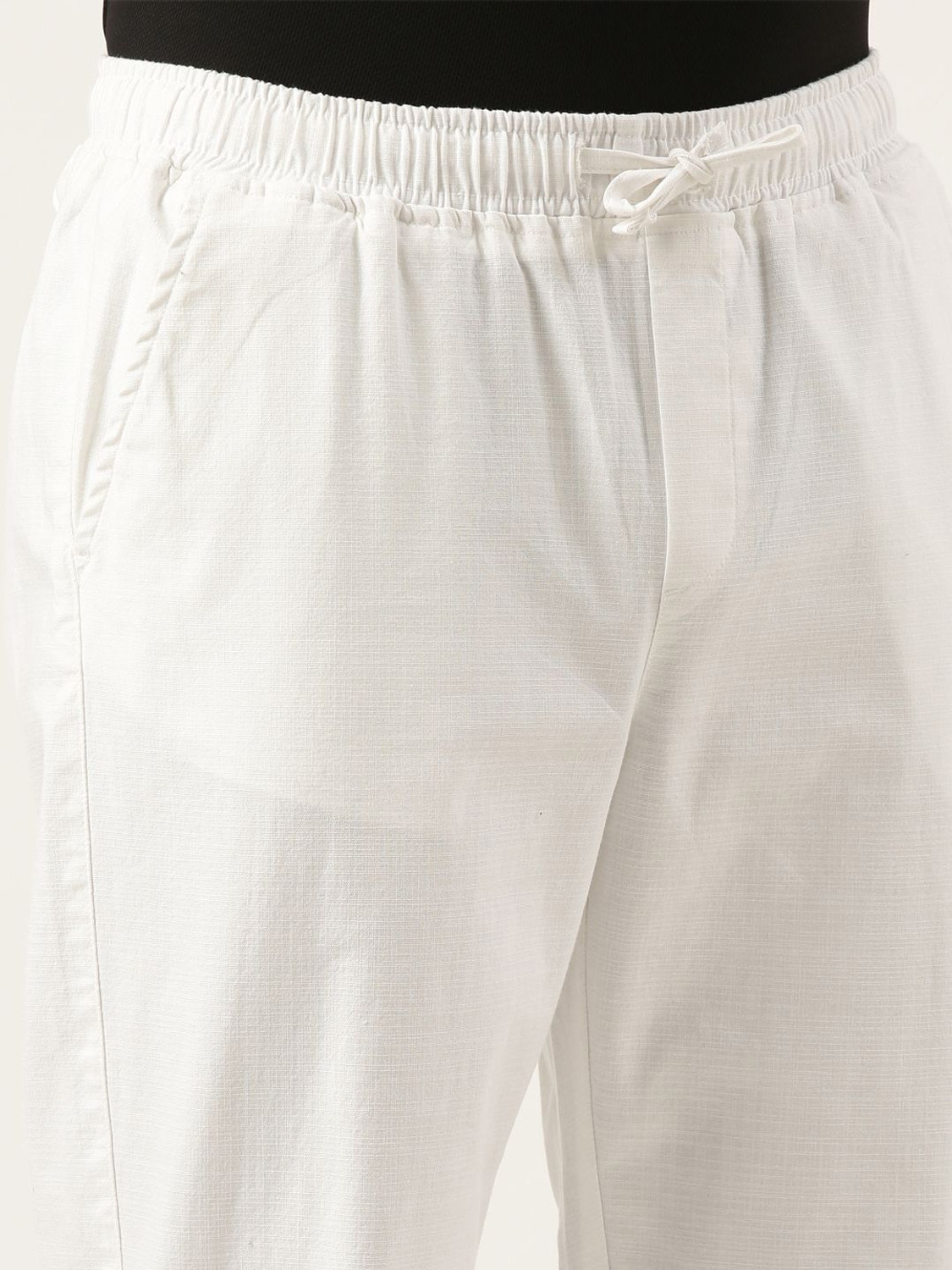 Image of Roadster Regular Fit Men White Trousers