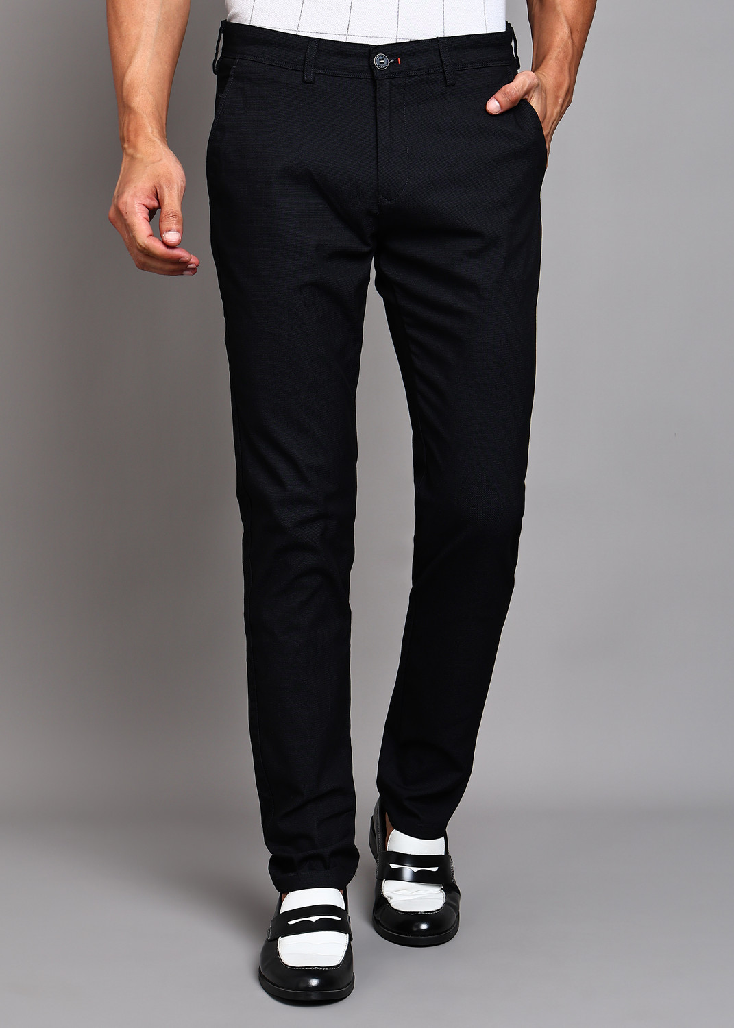 Image of KILLER Slim Fit Men Dark Blue Trousers