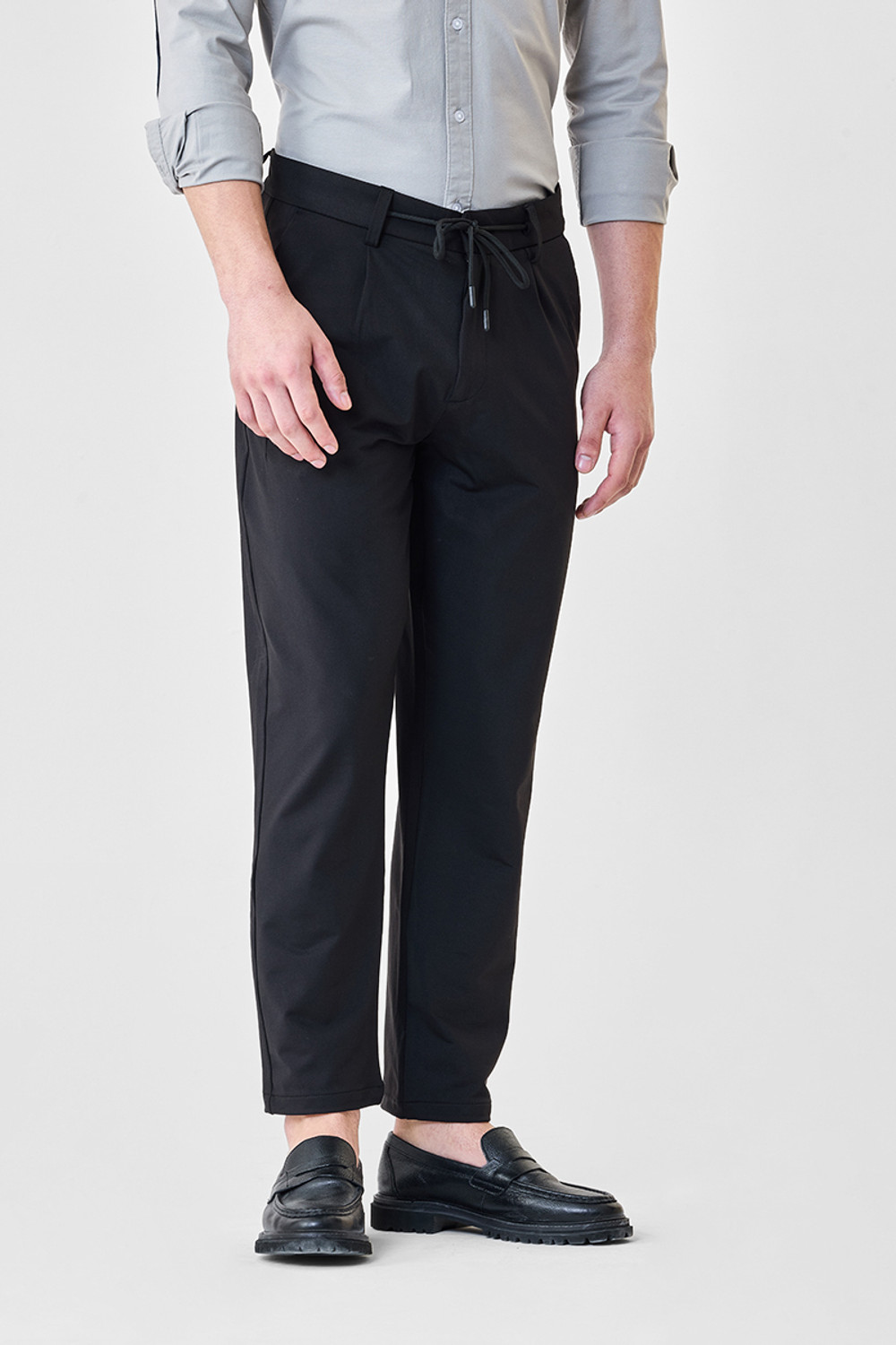 Image of Snitch Relaxed Men Black Trousers
