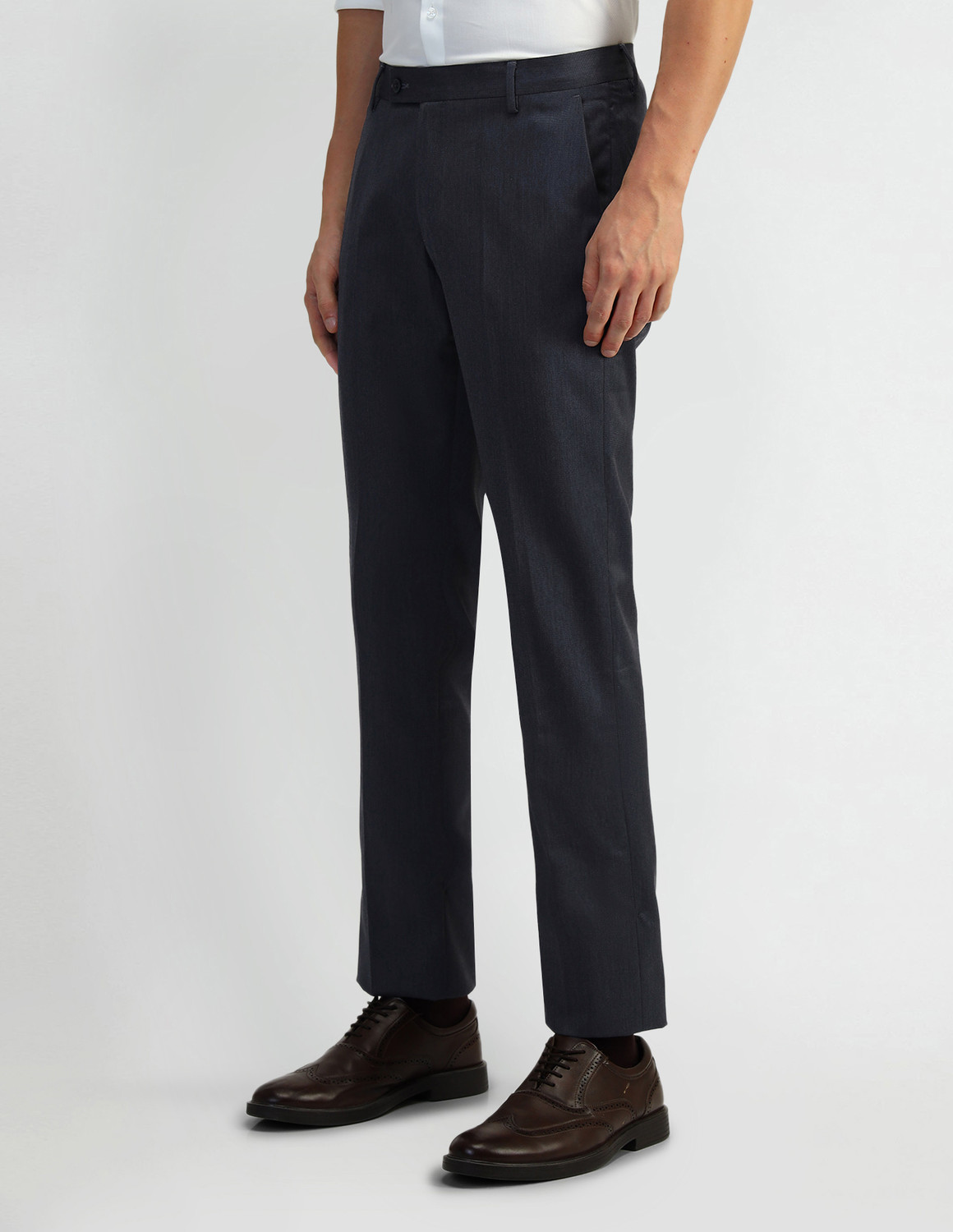 Image of ARROW Tapered Men Blue Trousers