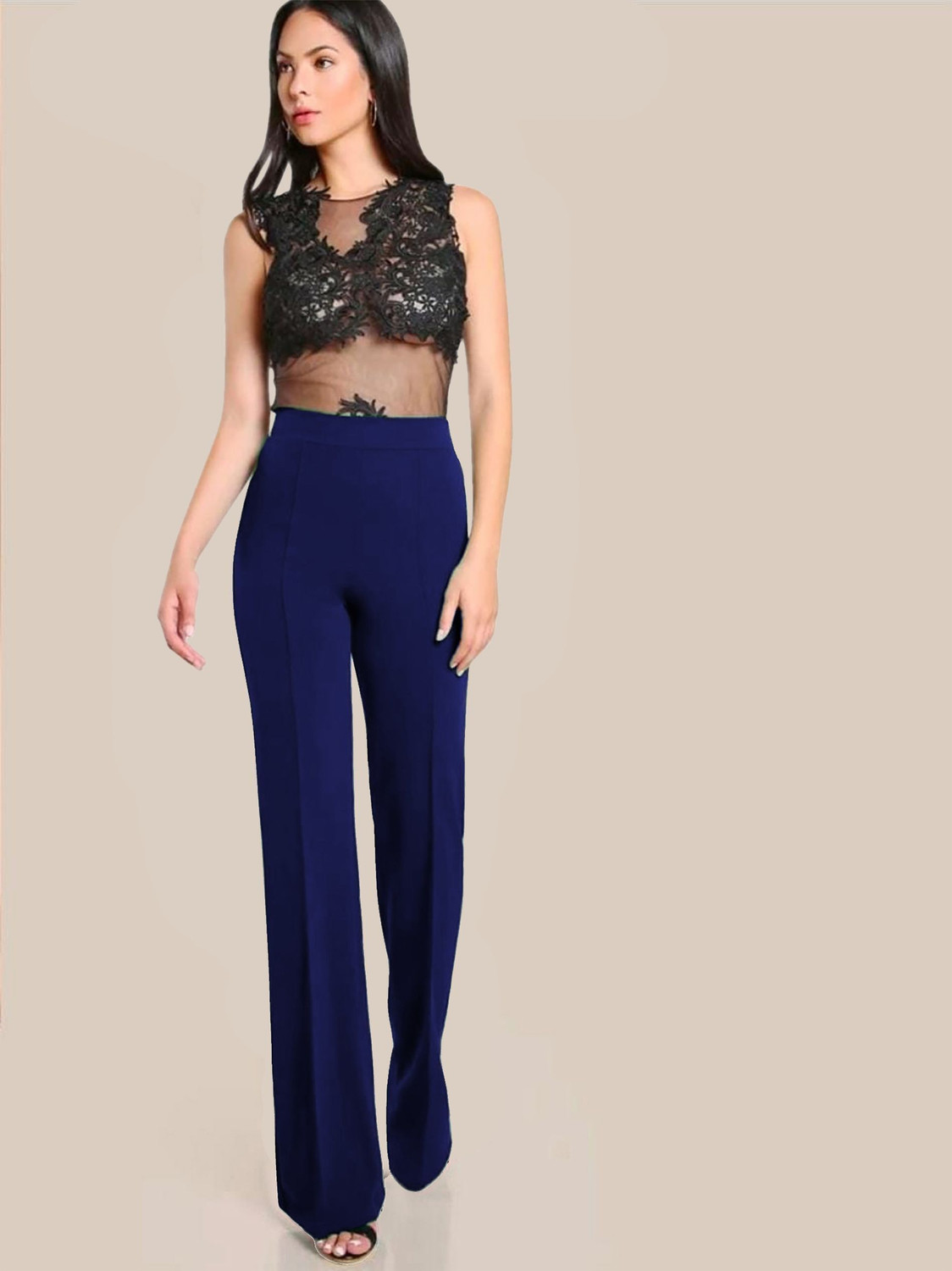Image of Dream Beauty Fashion Regular Fit Women Blue Trousers