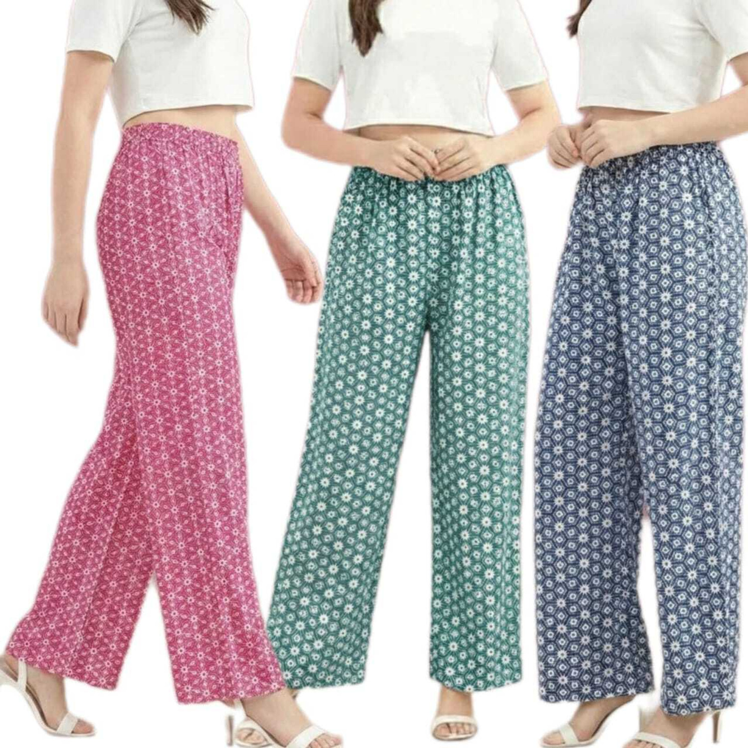 Image of SHOPSOLUTION Relaxed Women Multicolor Trousers