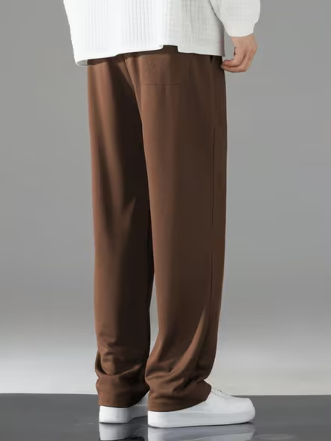 Image of SAVAYO Loose Fit Men Brown Trousers