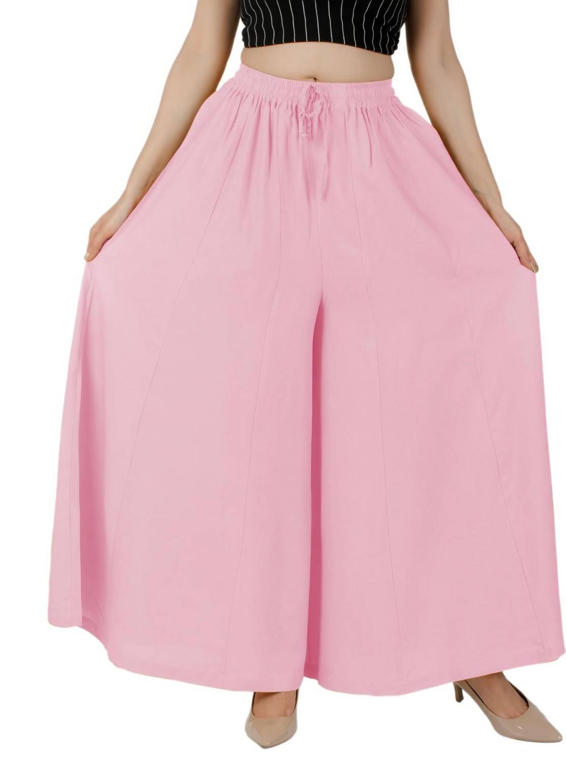 AARMAD Flared Women Pink Trousers