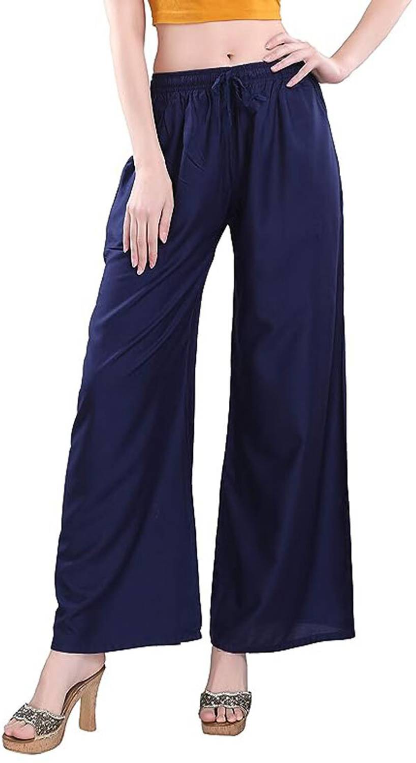 WellFitLook Regular Fit Women Blue Trousers