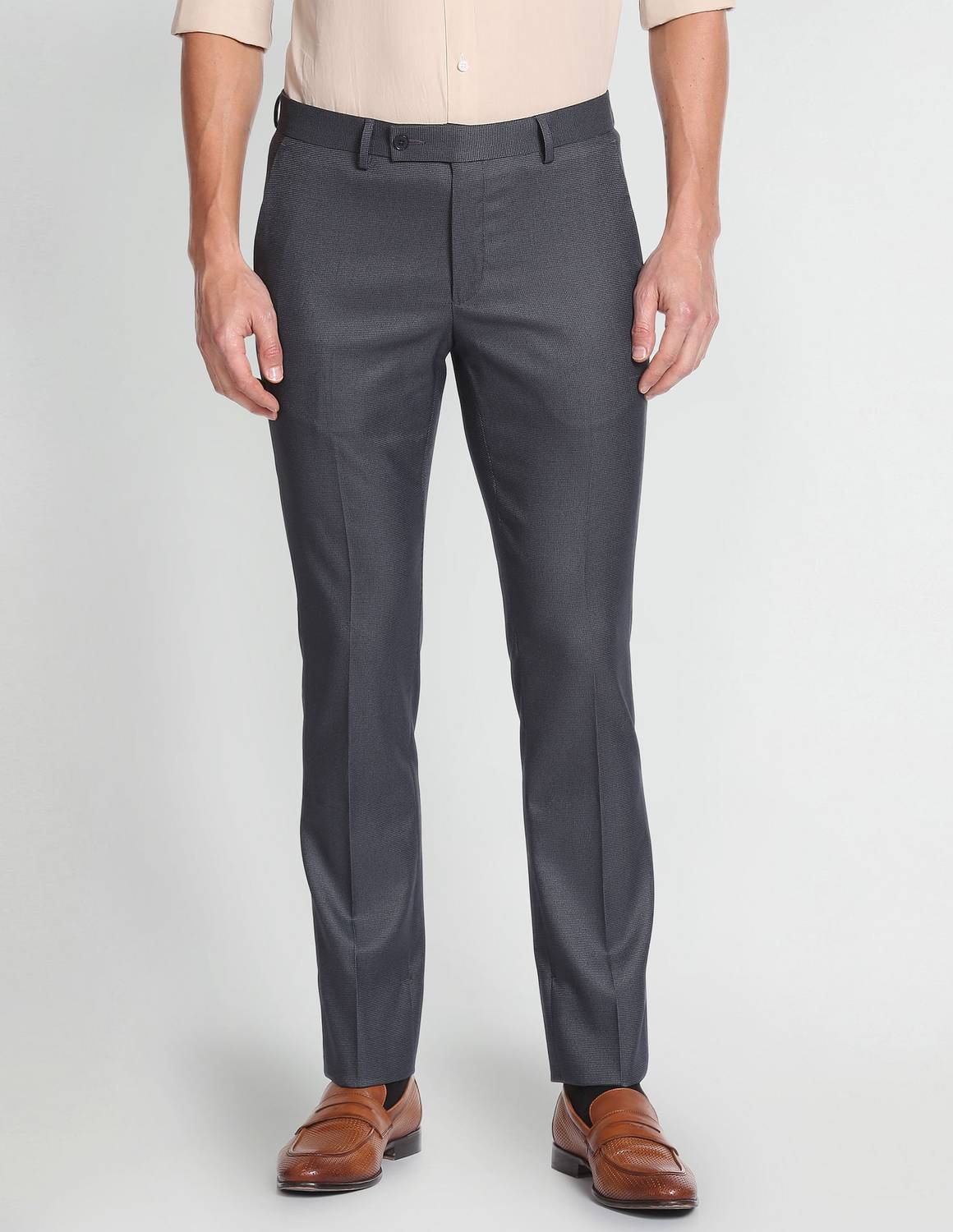 ARROW Regular Fit Men Blue Trousers