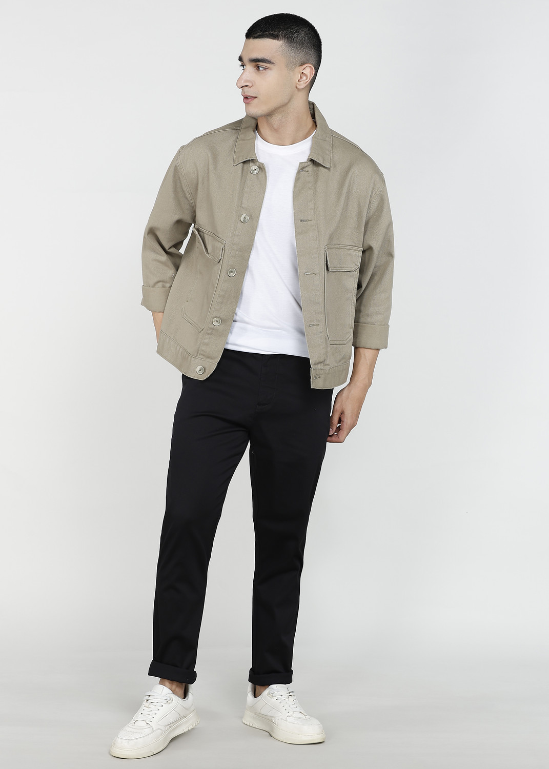Image of PETER ENGLAND Men Slim Fit Multicolor Pure Cotton Trousers