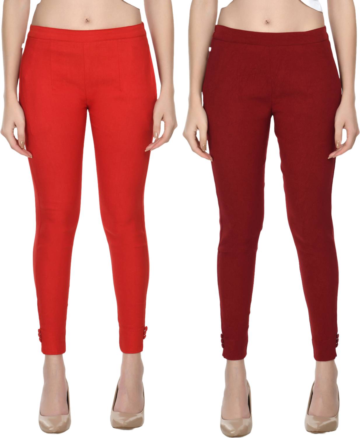24Hour Fashion Regular Fit Women Red, Maroon Trousers