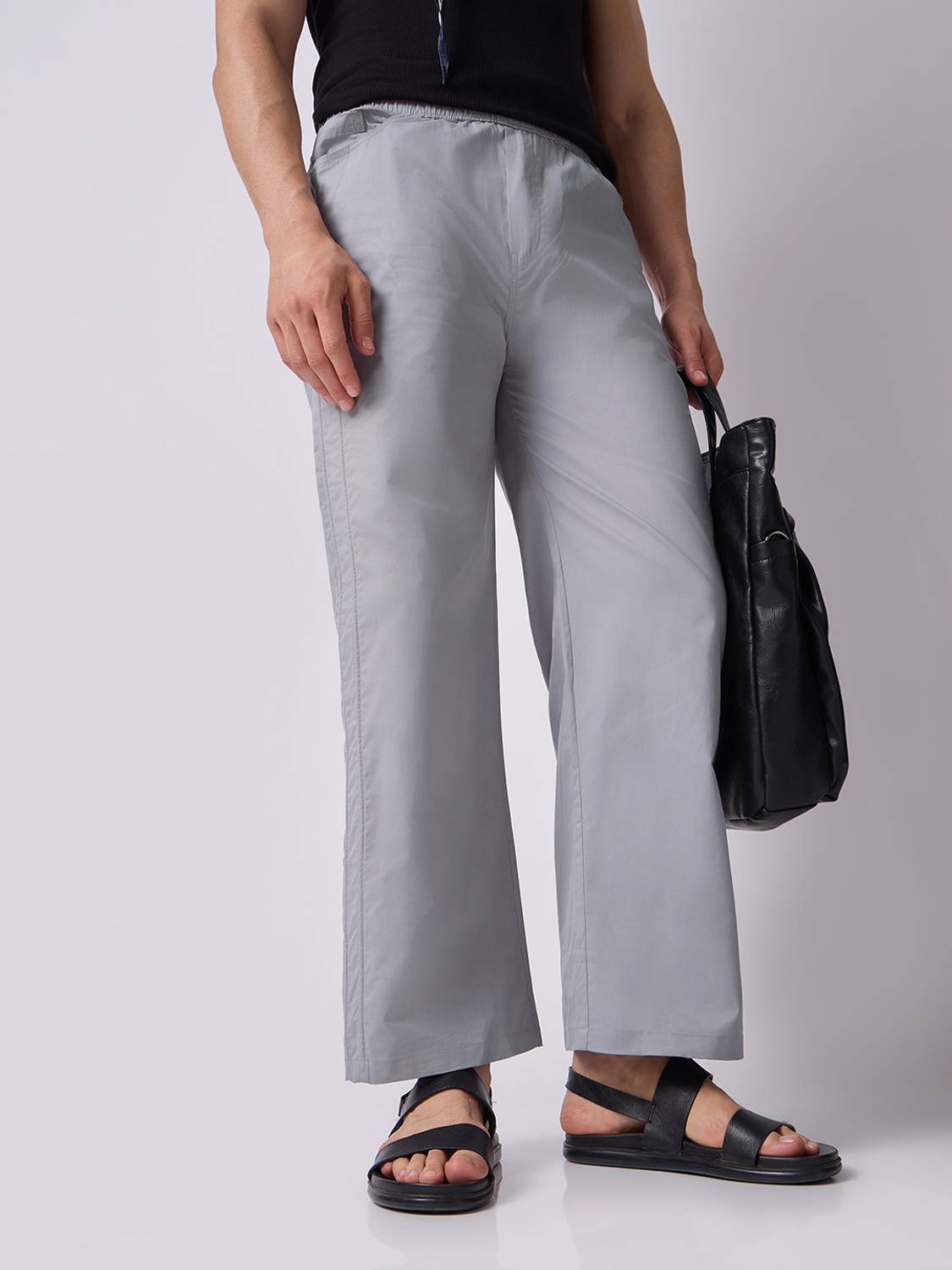 Bombay Berri Solid Men Grey Track Pants