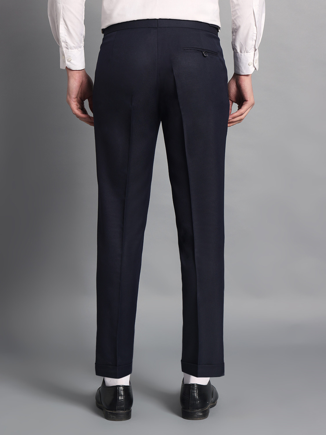 Image of VASTRANU Regular Fit Men Dark Blue Trousers