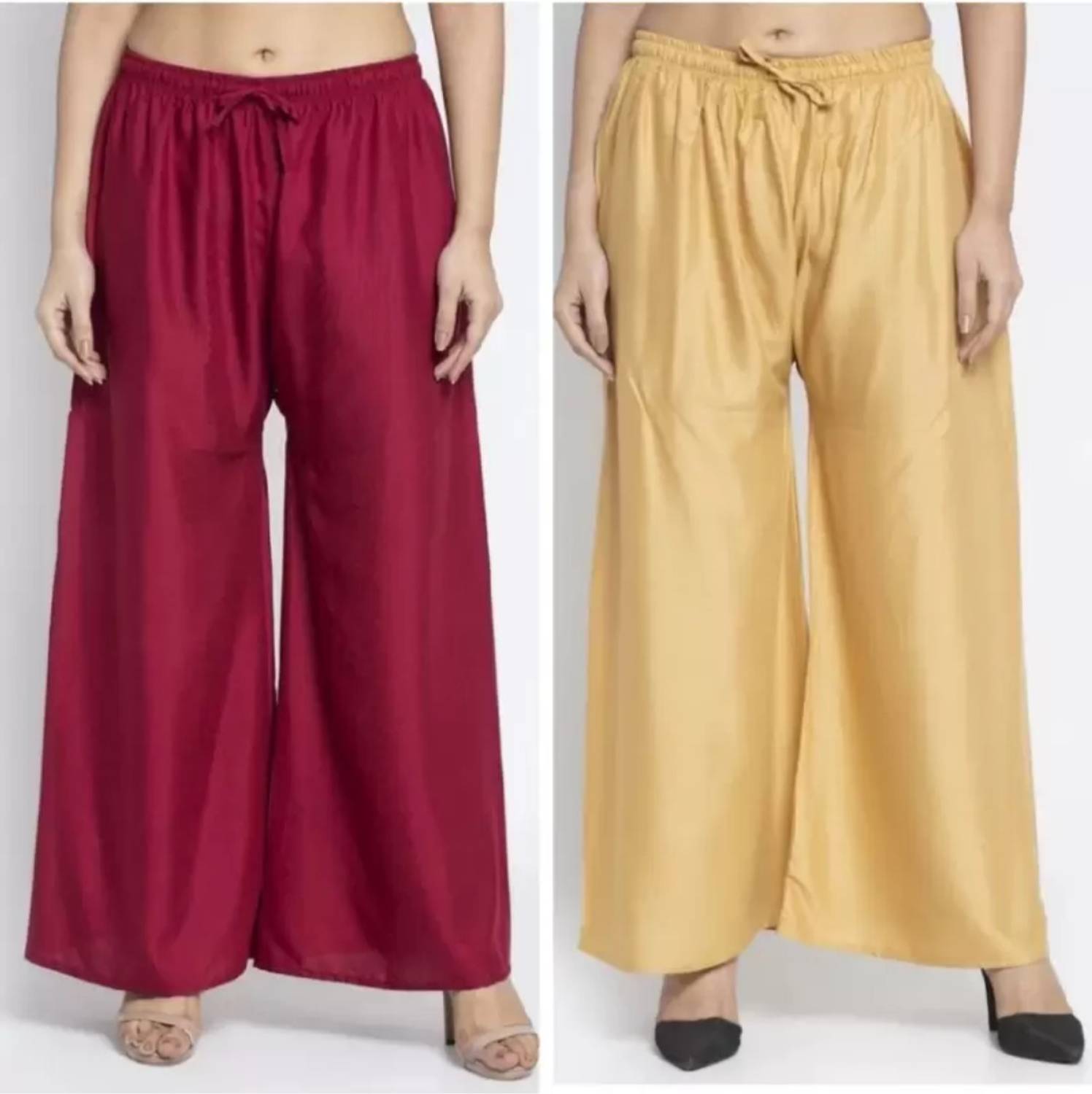 KGFONECLOTH Comfort Fit Women Maroon, Beige Trousers