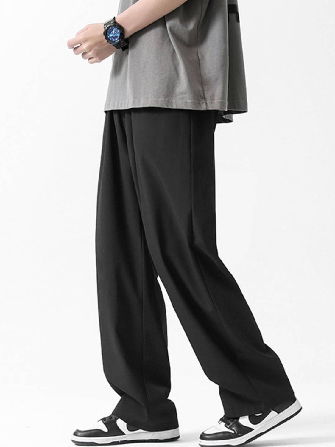 Dockstreet Loose Fit Black Trousers - Image 2