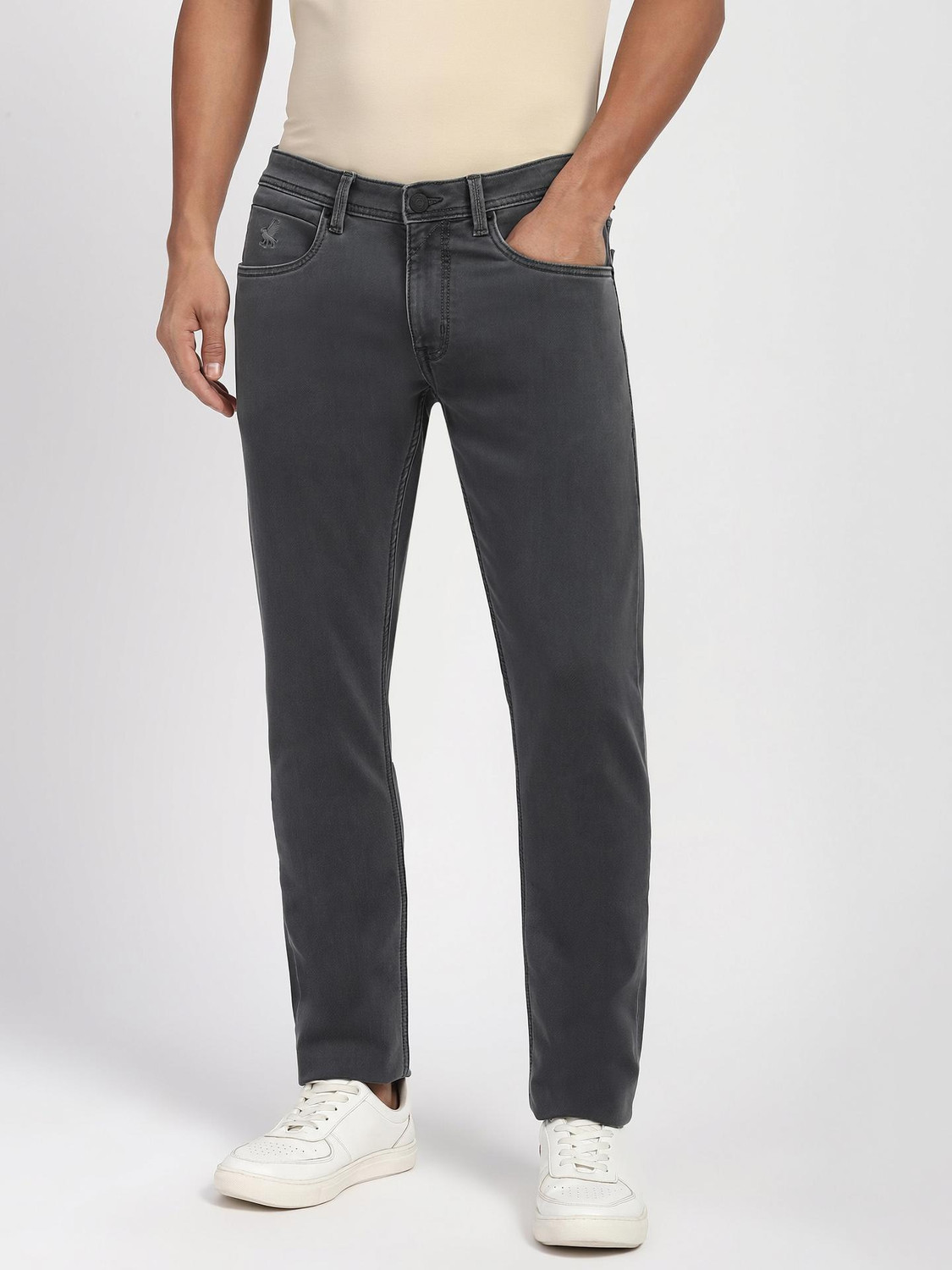 Image of PETER ENGLAND Regular Men Grey Jeans