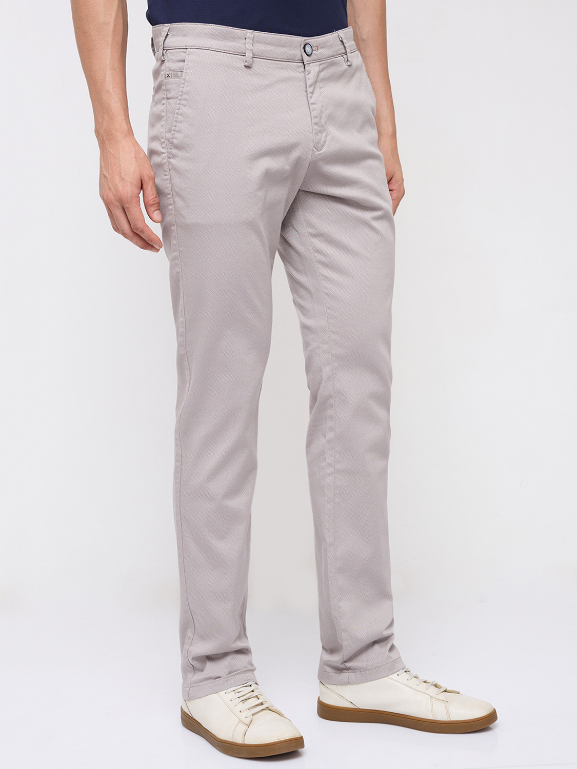 Image of KILLER Slim Fit Men Grey Trousers