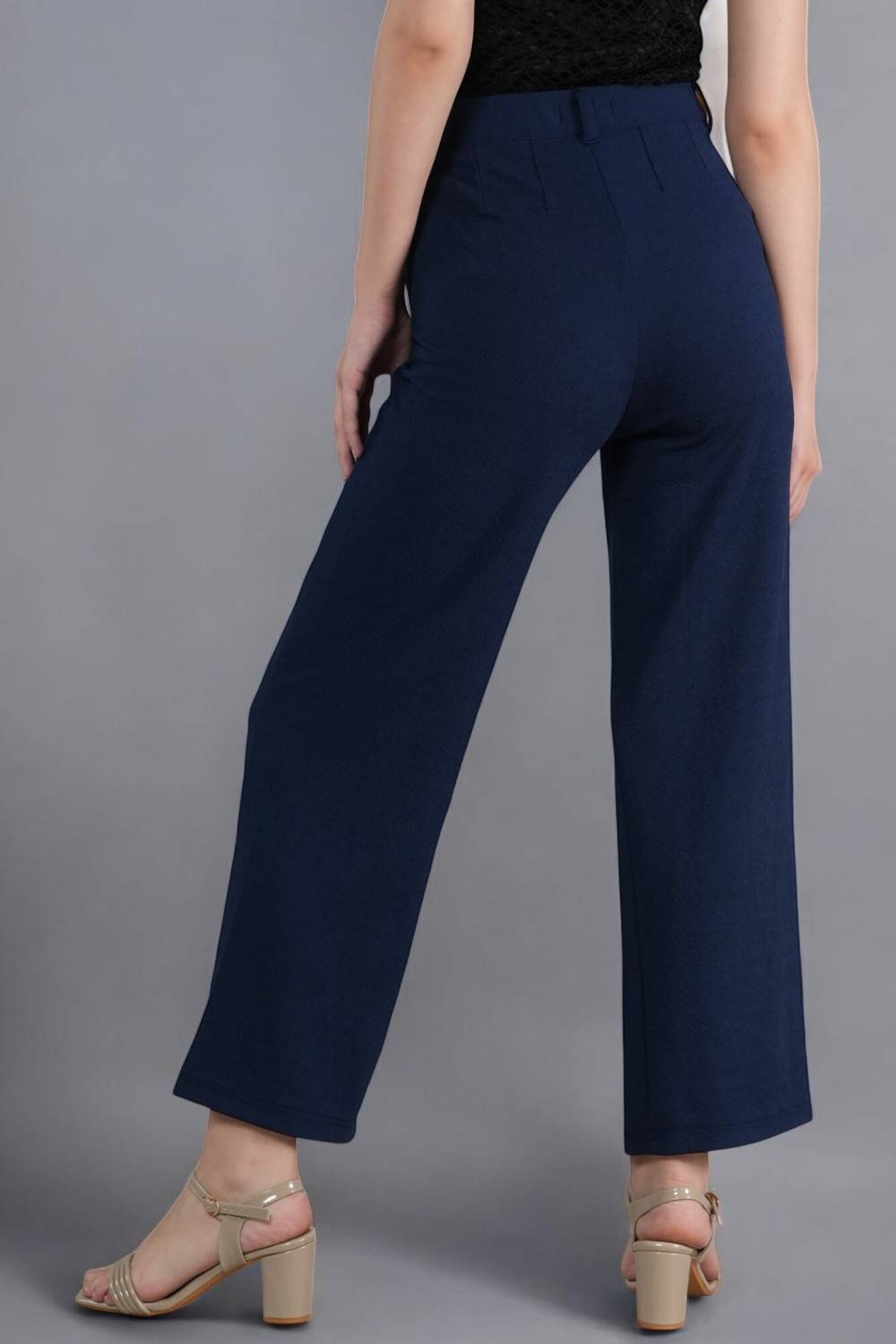 BELSHY Regular Fit Women Blue Trousers
