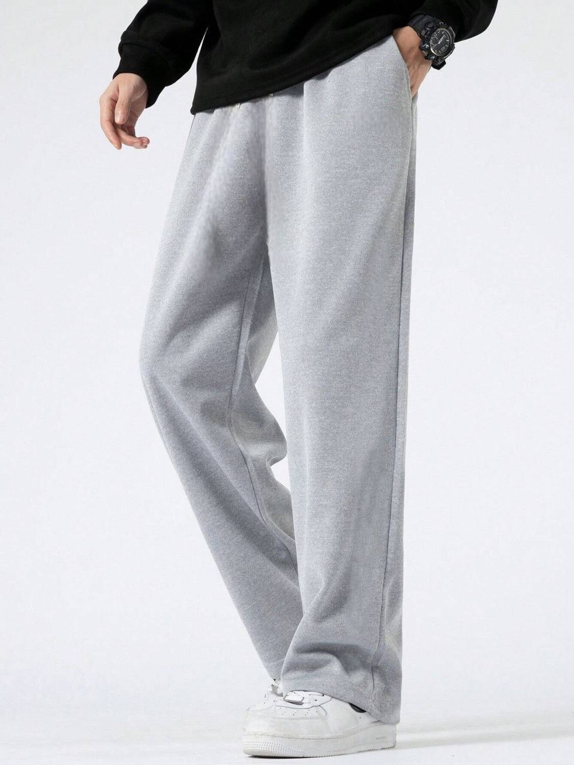 WEVOK WEAR Relaxed Men Grey Trousers