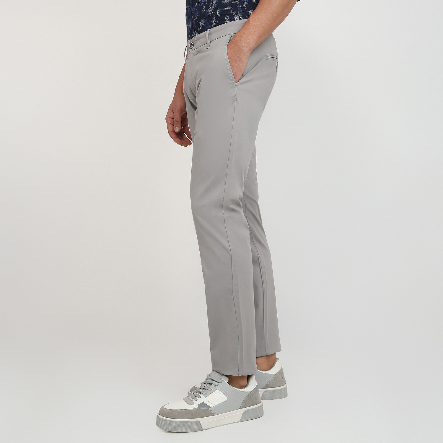 Image of PARX Tapered Men Grey Trousers