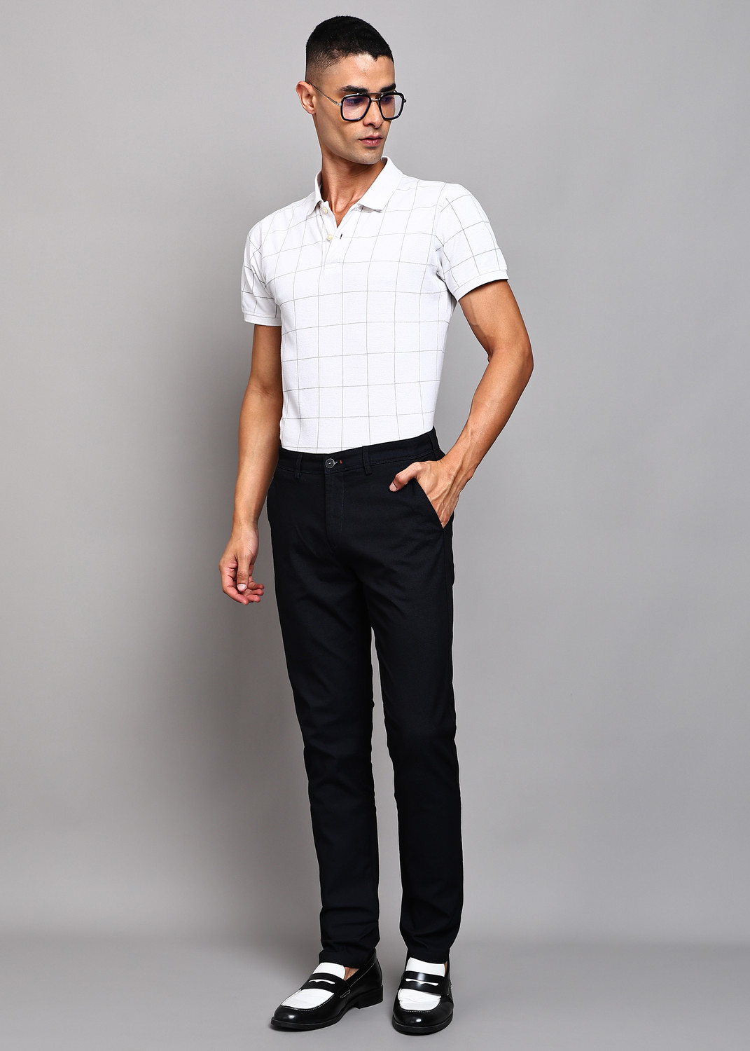 Image of KILLER Slim Fit Men Dark Blue Trousers